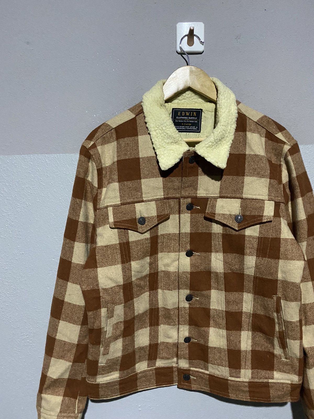 Edwin 🔥SALE🔥EDWIN SOMETHING WOOL WORKER TRUCKER JACKET Size US L / EU 52-54 / 3 - 4 Thumbnail