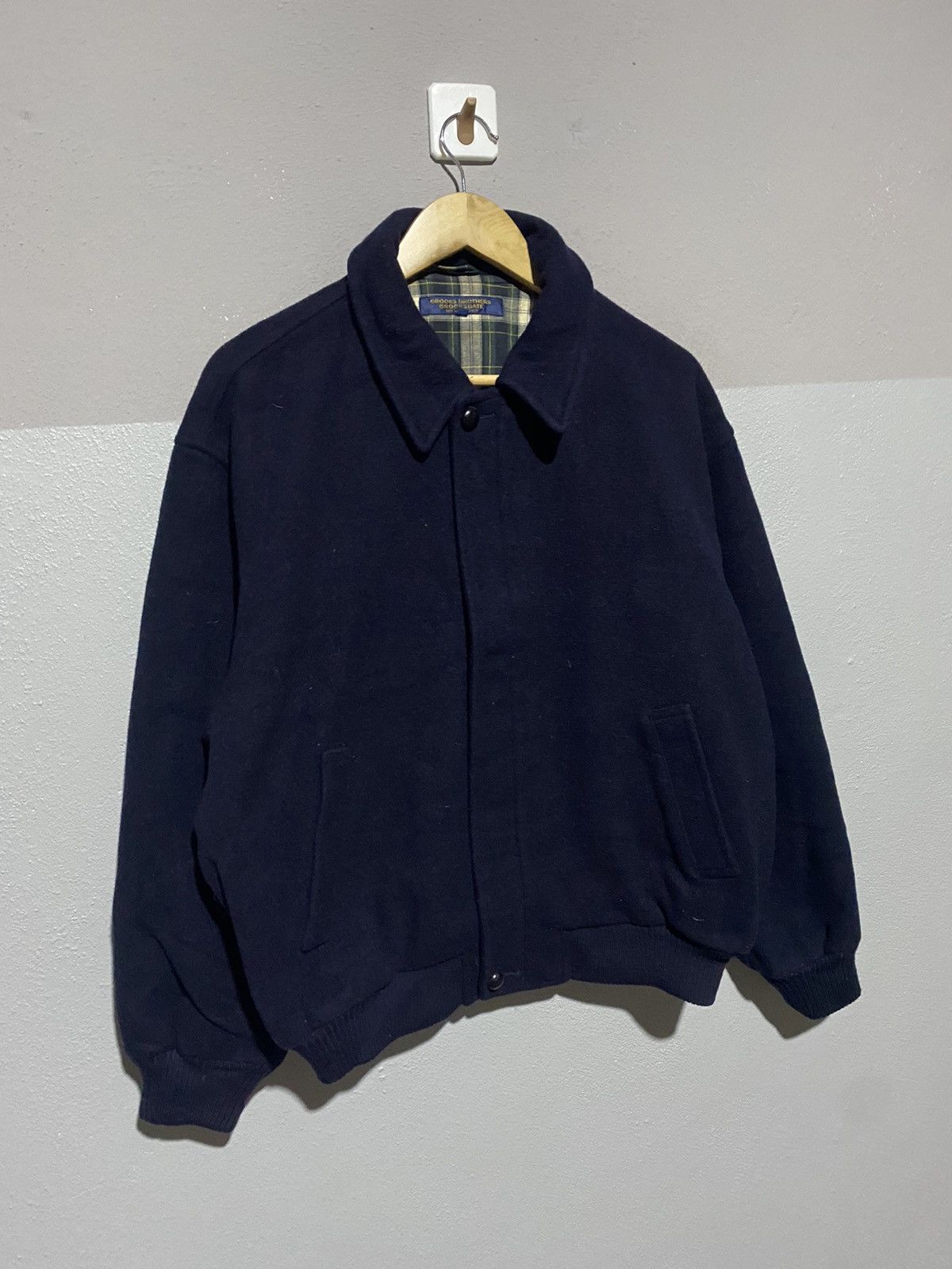 Brooks Brothers × Vintage Vintage Brooks Brothers Brooksgate Wool Bomber Jacket Size US L / EU 52-54 / 3 - 3 Thumbnail