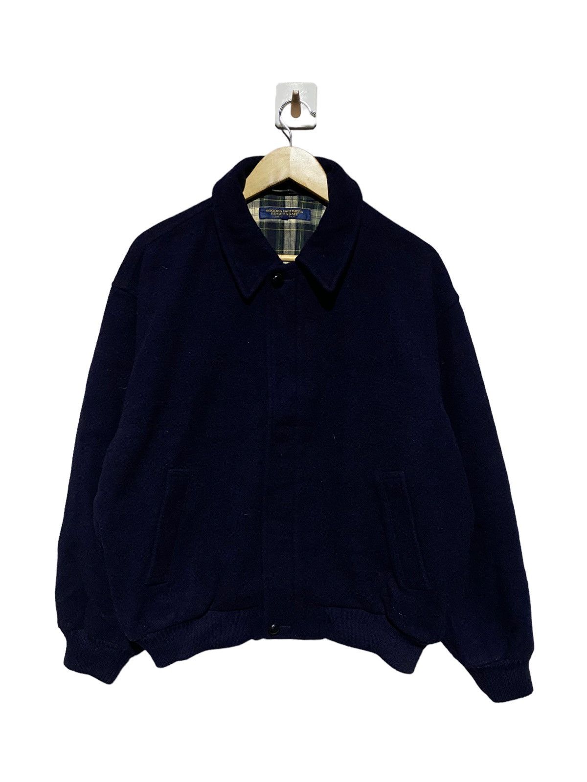 Brooks Brothers × Vintage Vintage Brooks Brothers Brooksgate Wool Bomber Jacket Size US L / EU 52-54 / 3 - 1 Thumbnail