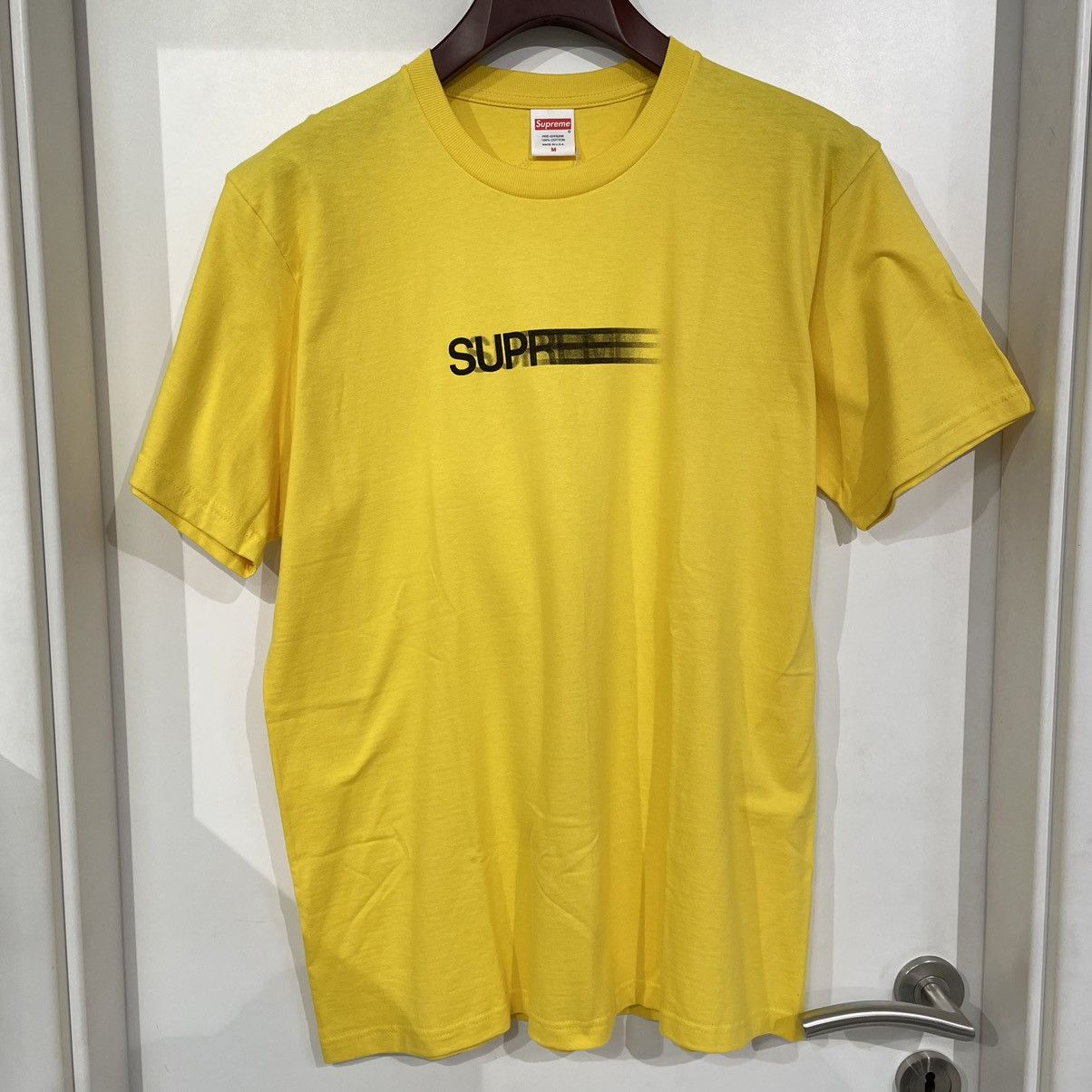 Supreme Supreme Motion Tee (Yellow)-Waves Never Die | Grailed