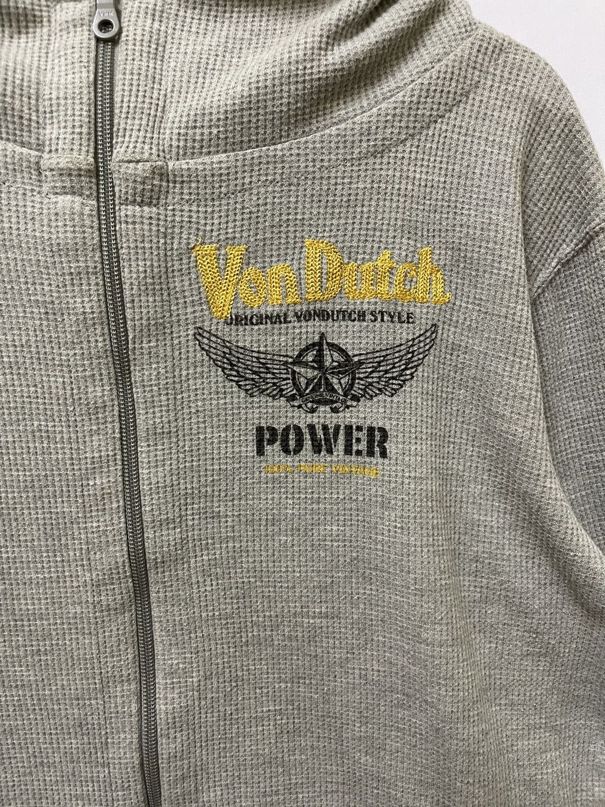 Vintage × Von Dutch Vintage Von Dutch Full Zipper Hoodie Big Logo Grey Size US L / EU 52-54 / 3 - 2 Thumbnail
