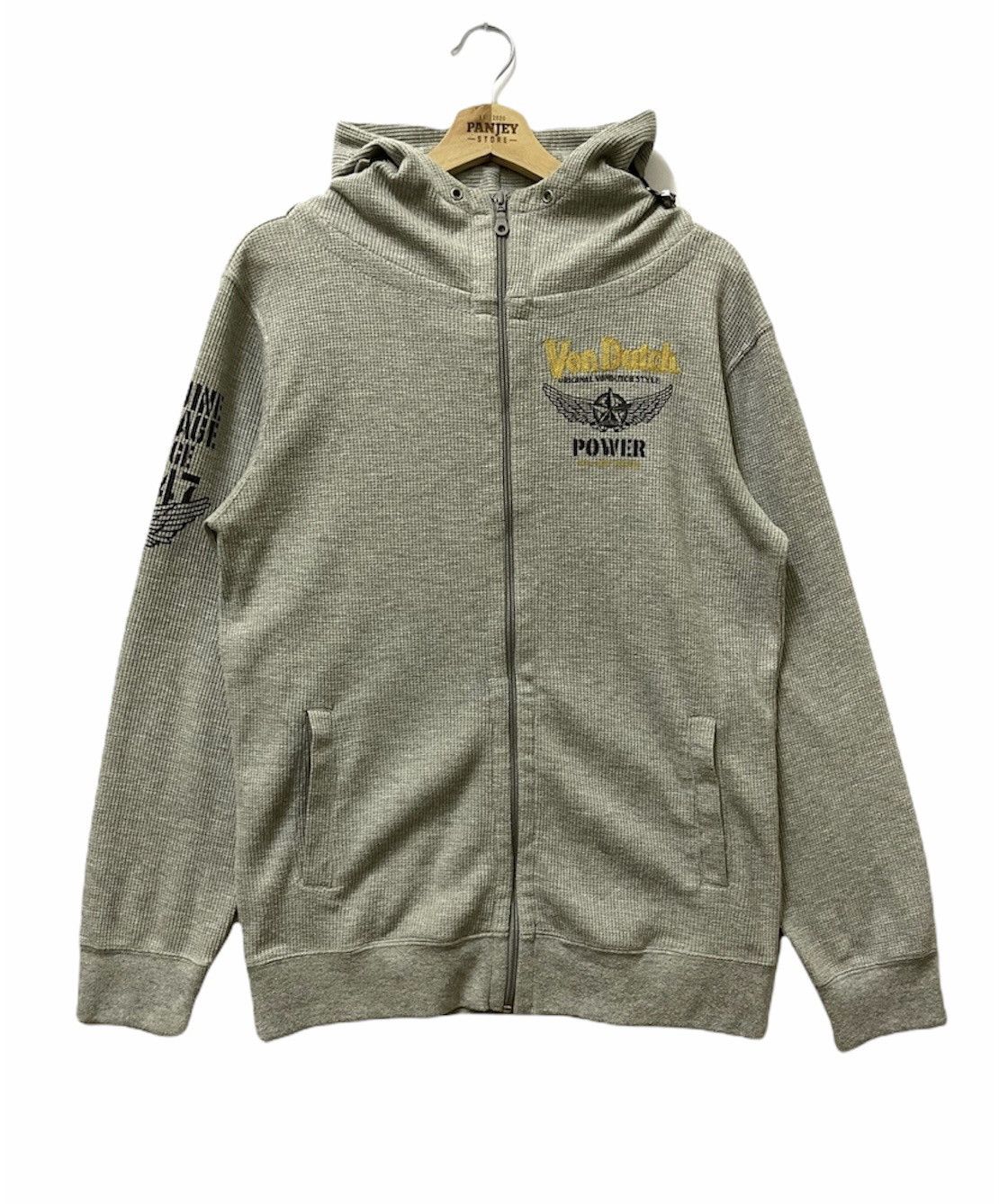 Vintage × Von Dutch Vintage Von Dutch Full Zipper Hoodie Big Logo Grey Size US L / EU 52-54 / 3 - 1 Thumbnail