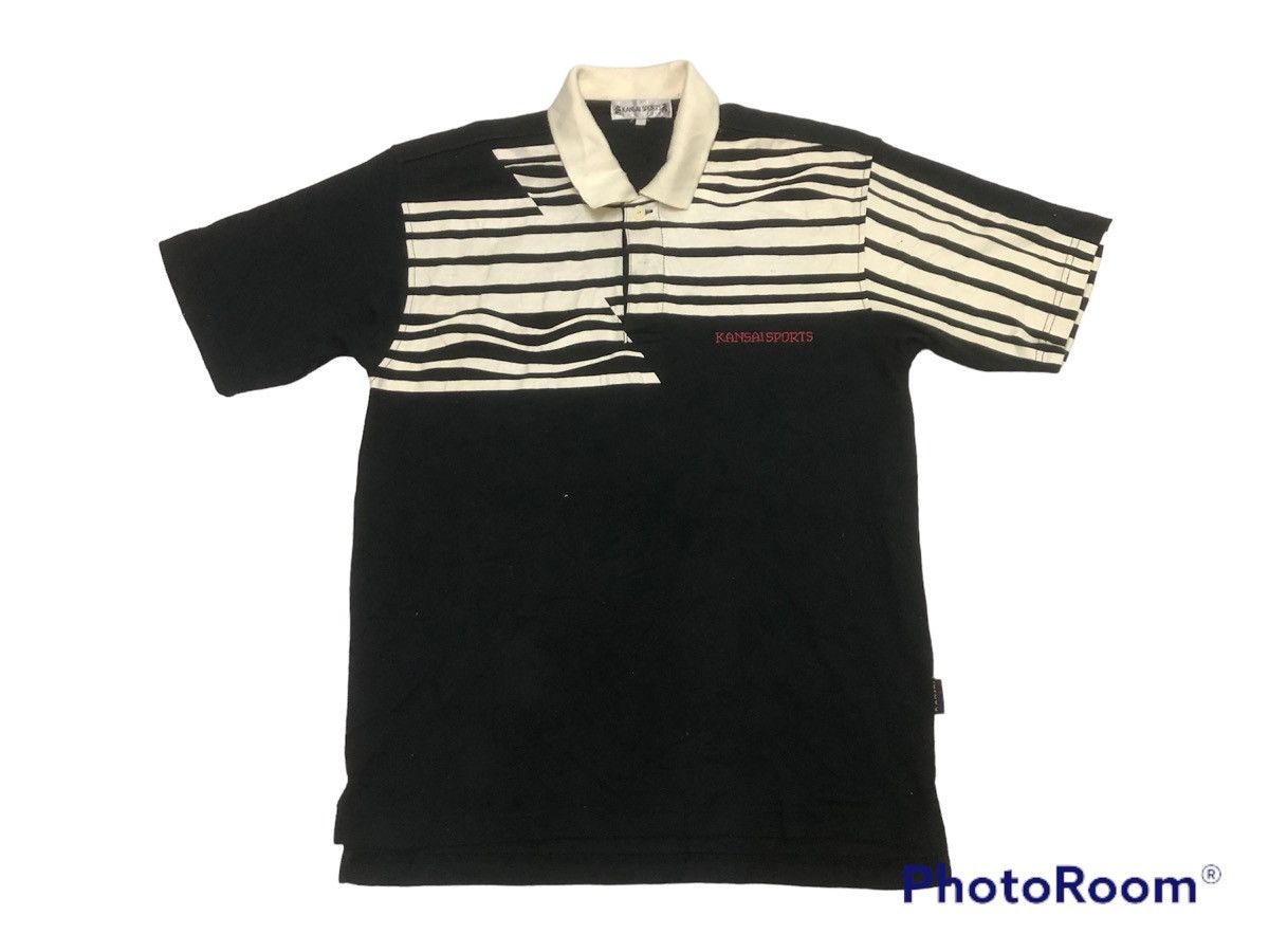 DS Kyoto Black and White Half Sleeve Polo Shirt