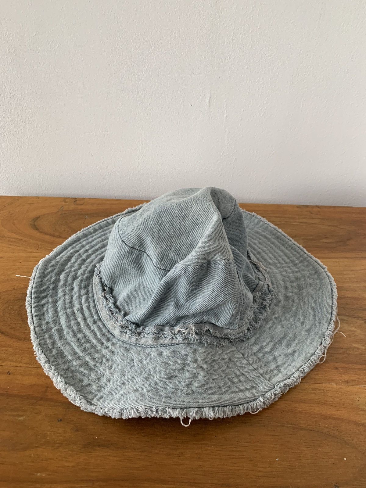Other Washed Denim Panama Hat Size ONE SIZE - 1 Thumbnail