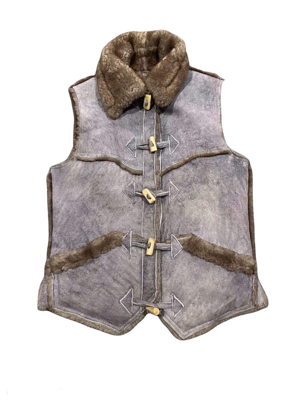 Aero Leathers VINTAGE LEATHER VEST SHEEPSKIN CARIBOU CLOTHE Size US S / EU 44-46 / 1 - 1 Thumbnail