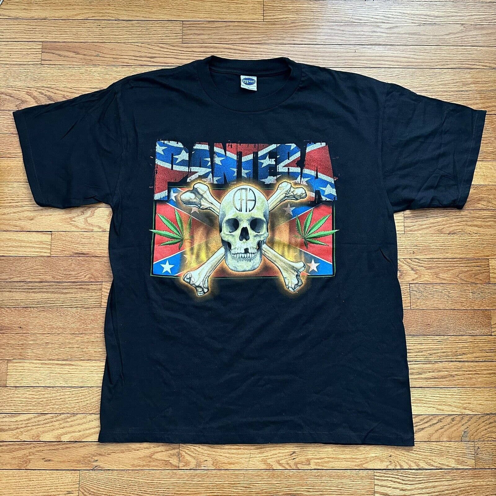 DELTA PANTERA Band T-shirt, Men's XXL equivalent. cotton black type Vintage Second Hand