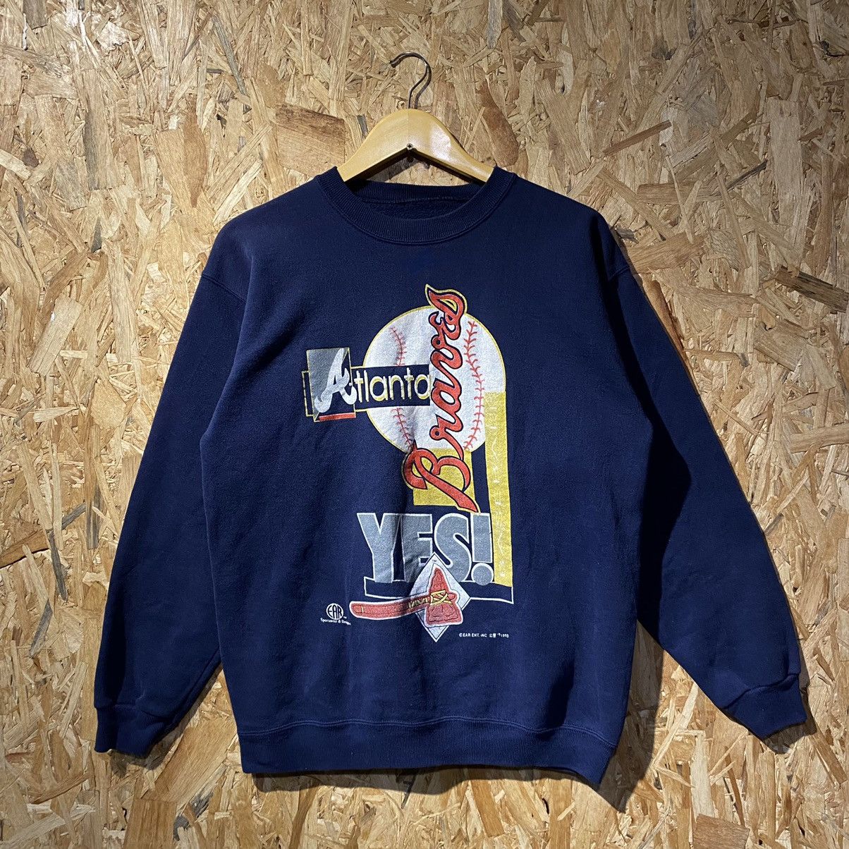 MLB × Vintage VINTAGE RARE 1993‼️Atlanta Bravers MLB “YES!” Sweatshirts Size US M / EU 48-50 / 2 - 1 Thumbnail
