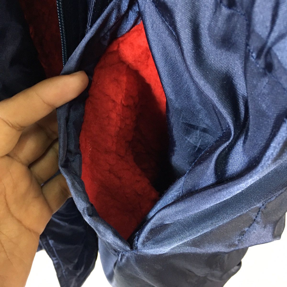 Nike × Vintage 90s Nike Coach Puffer Swoosh Fleece Lining Hoodie Jacket Size US L / EU 52-54 / 3 - 11 Thumbnail