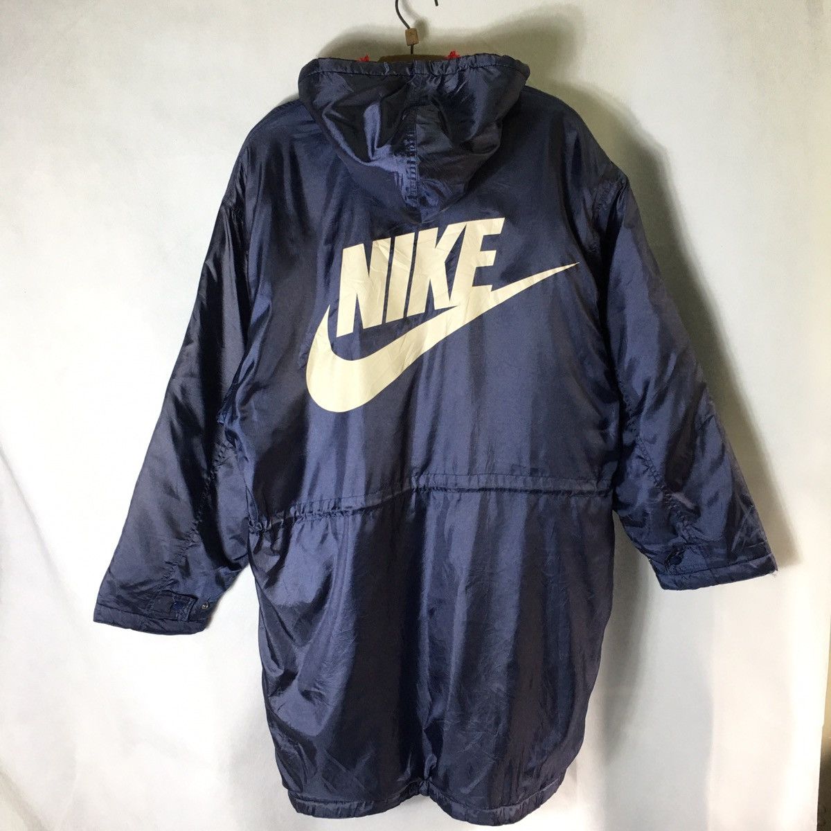 Nike × Vintage 90s Nike Coach Puffer Swoosh Fleece Lining Hoodie Jacket Size US L / EU 52-54 / 3 - 2 Thumbnail