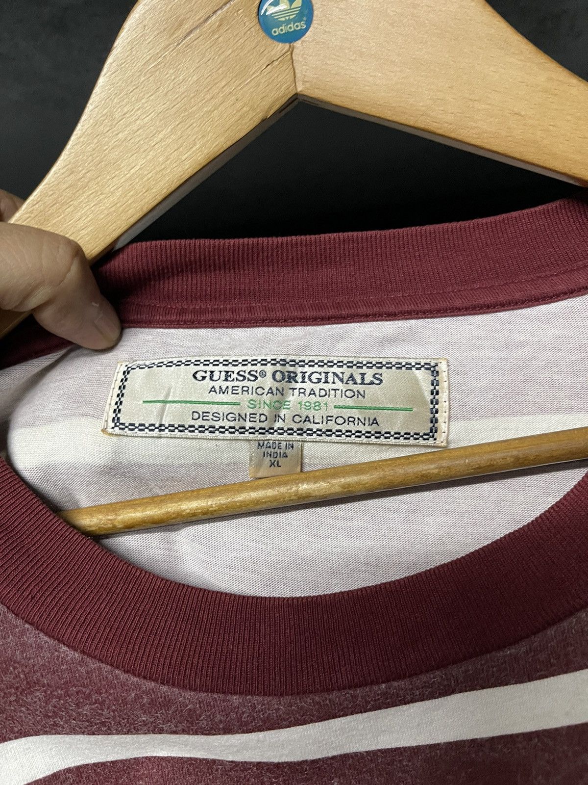 Guess × Vintage Vintage Guess Los Angeles Stripe Embroidery Logo Tee Size US XXL / EU 58 / 5 - 5 Thumbnail