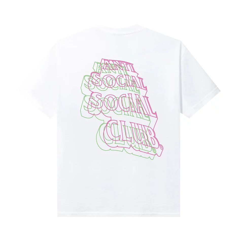 Anti social social club Neon lights white tee