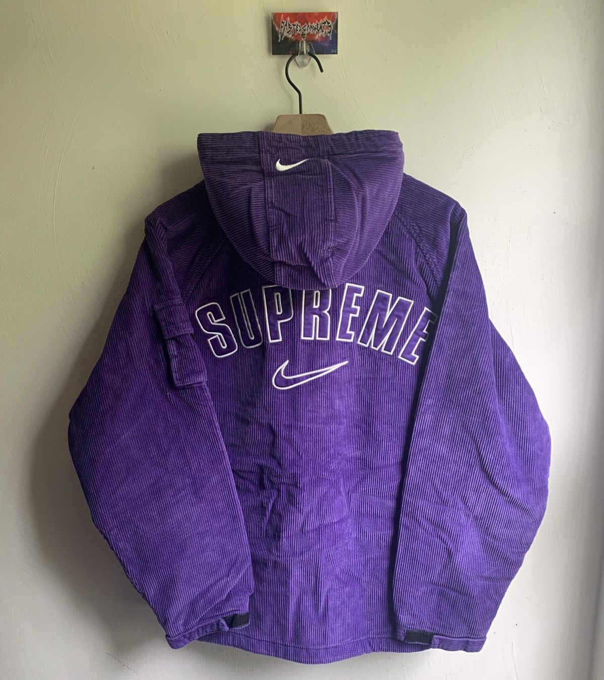 Supreme Nike Arc Corduroy Hooded Jacket Purple Men's - SS22 - US