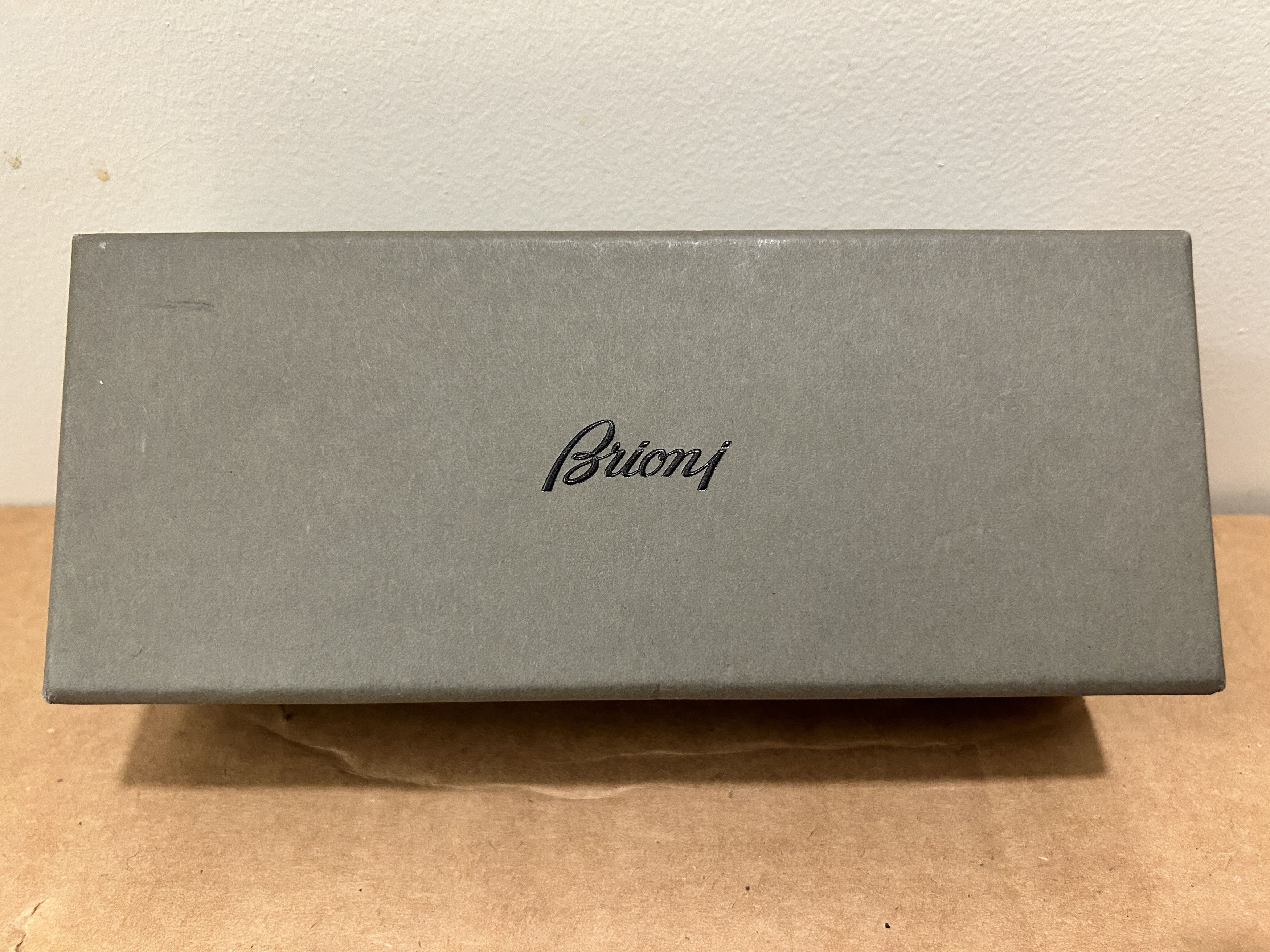 Brioni Ruthenium grey acetate and titanium round frame brim glasses Size ONE SIZE - 4 Thumbnail