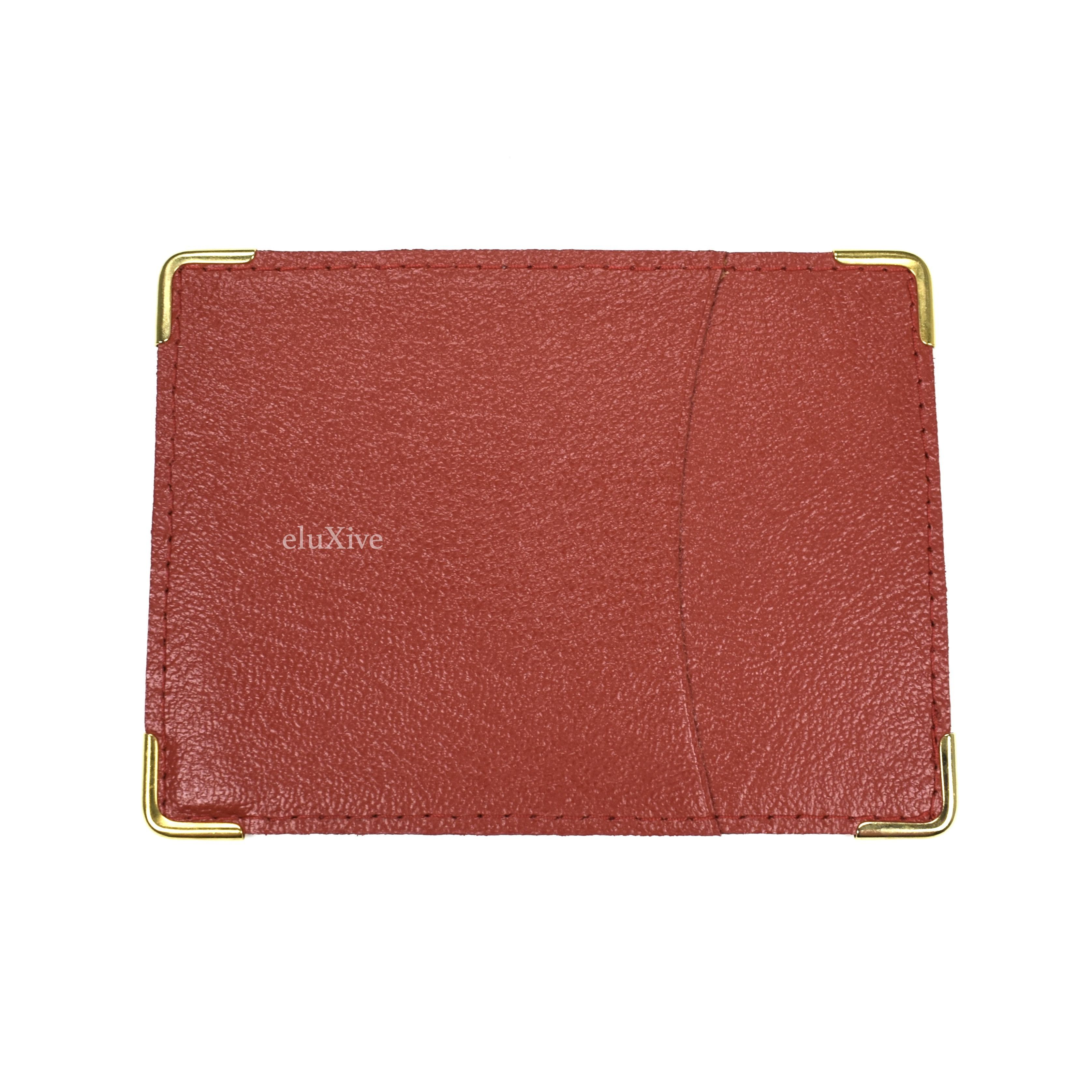 Rolex Rolex Red Leather Crown Logo Card Holder Wallet Size ONE SIZE - 2 Thumbnail