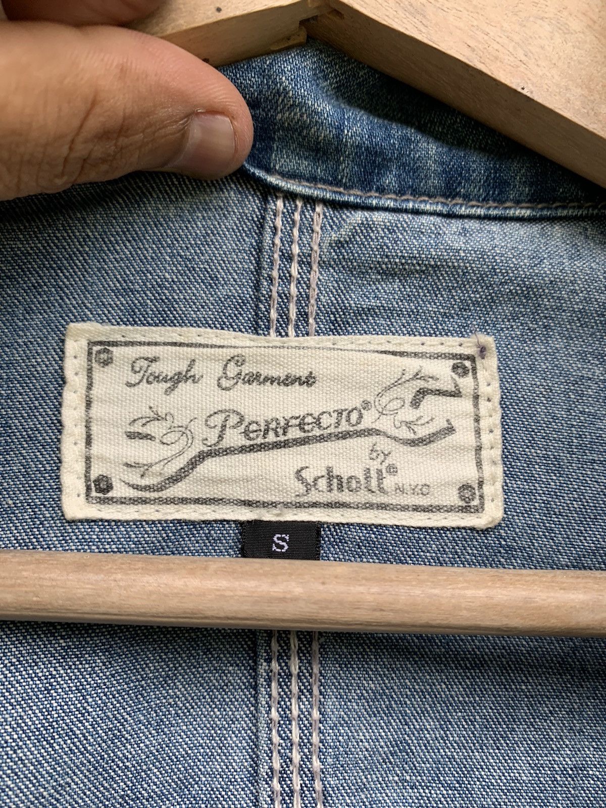 Schott PERFECTO SCHOOT N.Y.C MULTIPOCKET DENIM JACKET Size US S / EU 44-46 / 1 - 13 Thumbnail