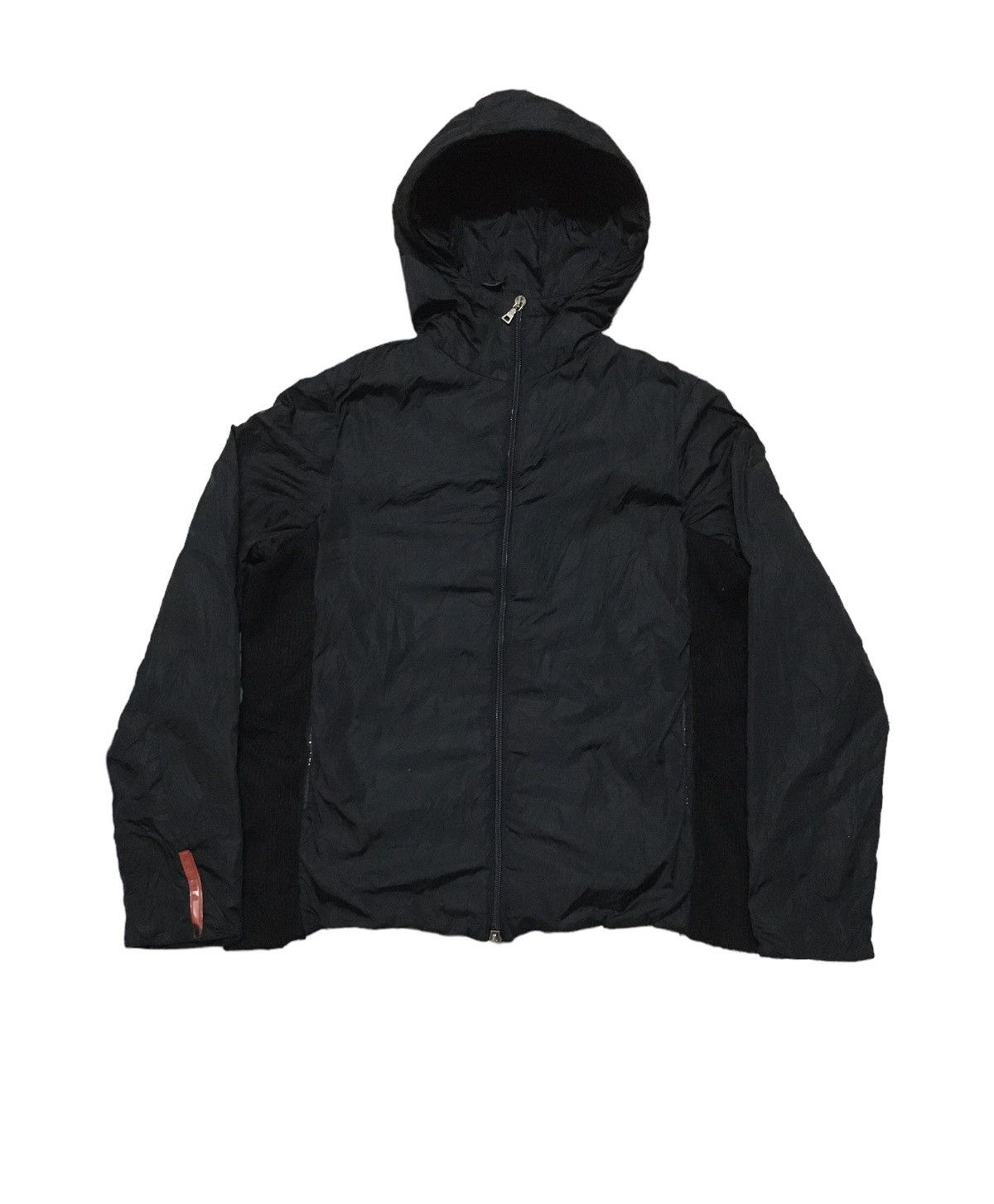 Prada wool light jacket zipper hoodie