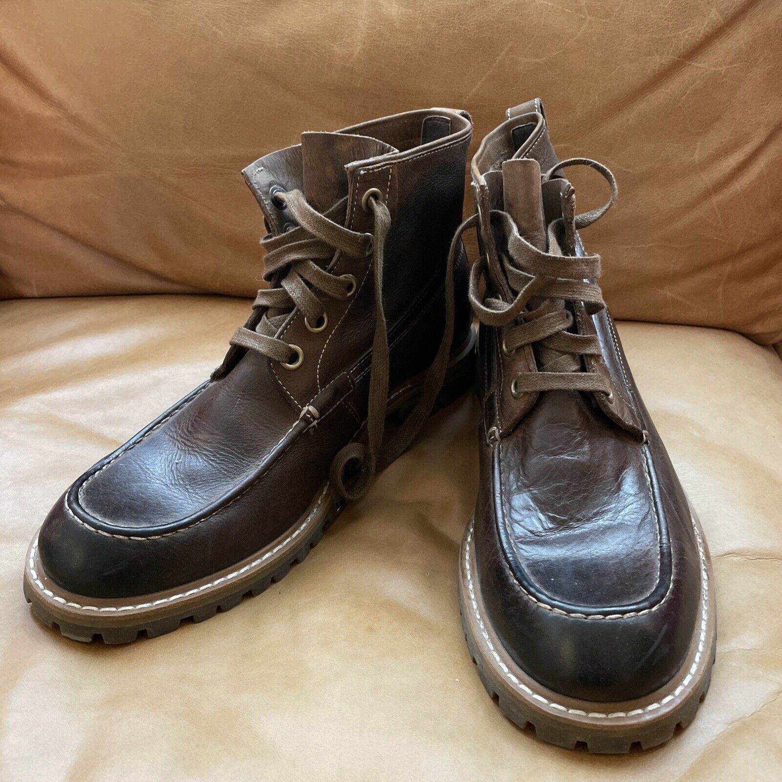 John Varvatos John Varvatos Essex Trooper Lace-up Boots  display picture 3