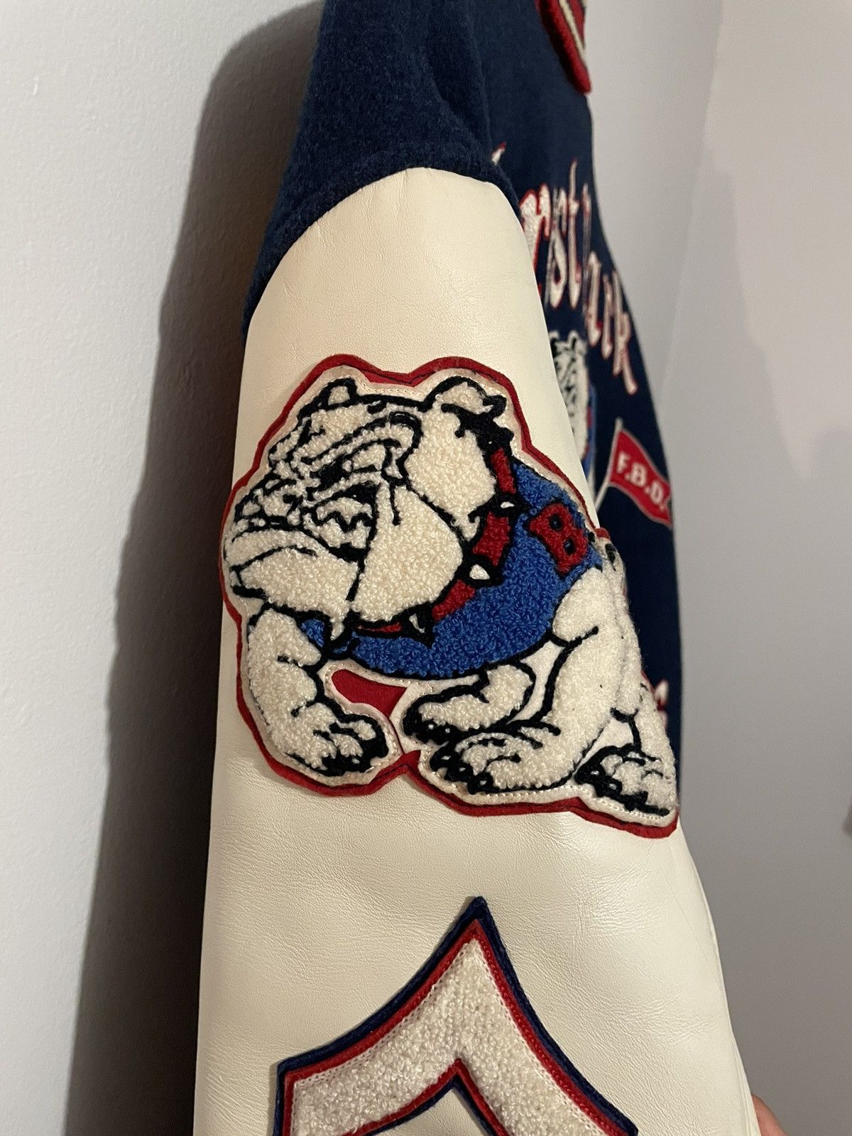 The Real McCoy's Whitesville Varsity Letter Baseball Jacket (Toyo Enterprise) Size US L / EU 52-54 / 3 - 8 Thumbnail