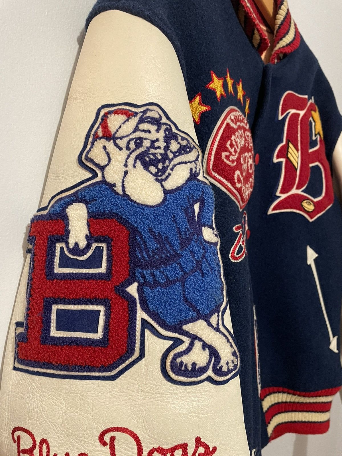 The Real McCoy's Whitesville Varsity Letter Baseball Jacket (Toyo Enterprise) Size US L / EU 52-54 / 3 - 11 Thumbnail