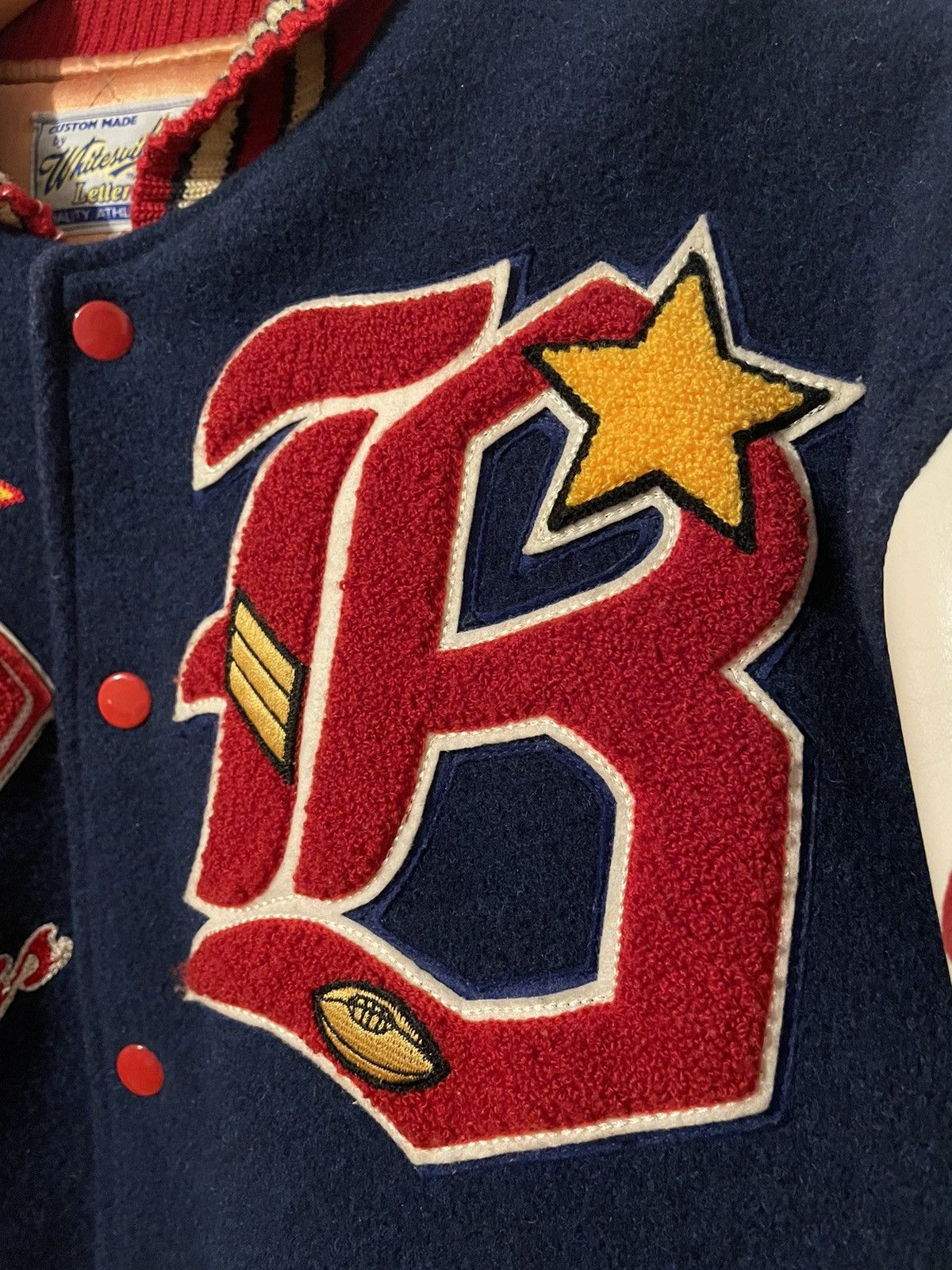 The Real McCoy's Whitesville Varsity Letter Baseball Jacket (Toyo Enterprise) Size US L / EU 52-54 / 3 - 5 Thumbnail