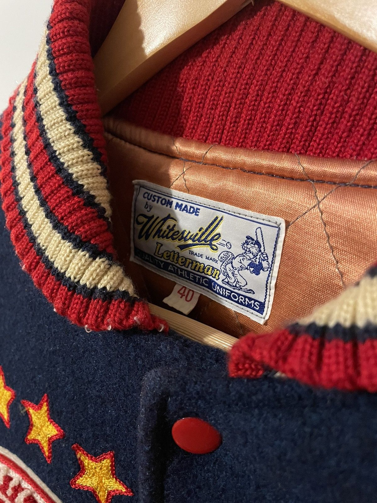 The Real McCoy's Whitesville Varsity Letter Baseball Jacket (Toyo Enterprise) Size US L / EU 52-54 / 3 - 13 Thumbnail