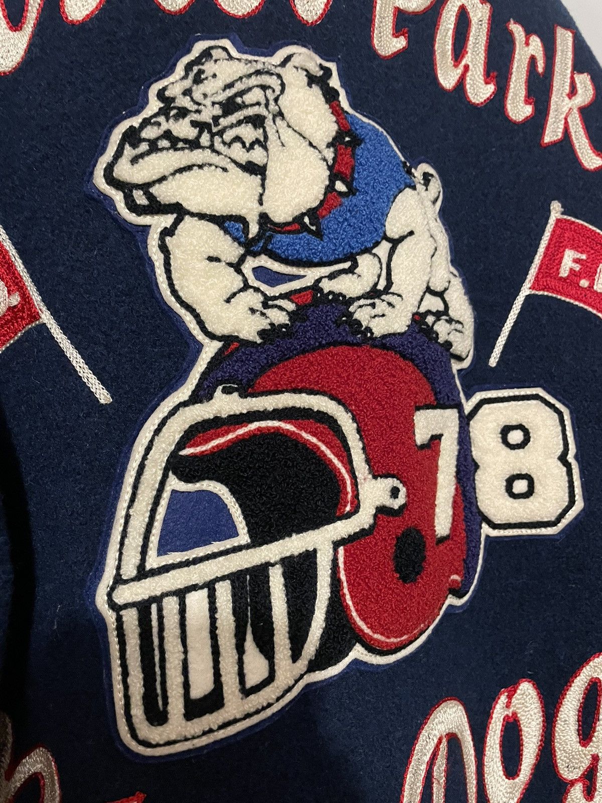 The Real McCoy's Whitesville Varsity Letter Baseball Jacket (Toyo Enterprise) Size US L / EU 52-54 / 3 - 16 Thumbnail
