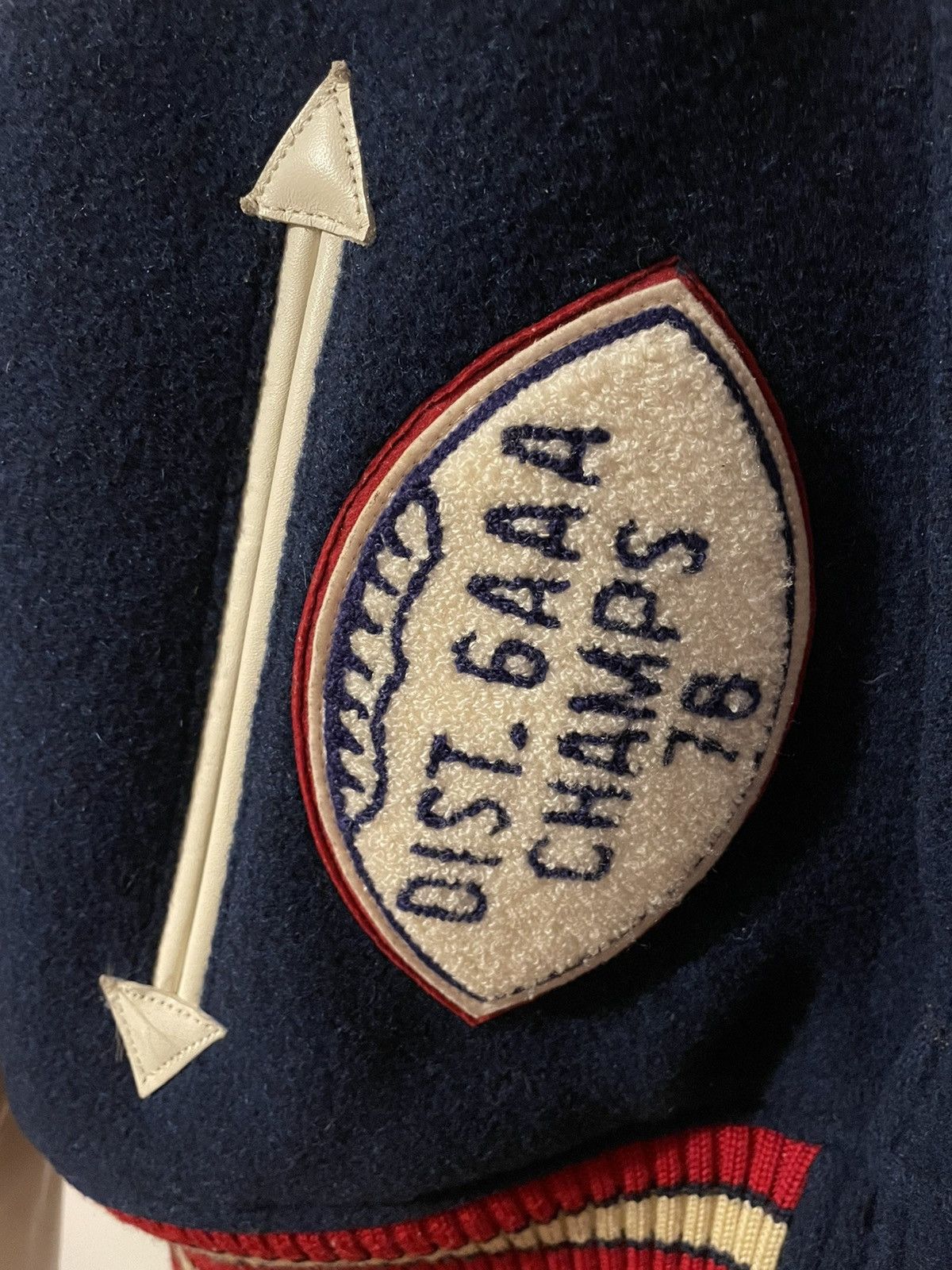 The Real McCoy's Whitesville Varsity Letter Baseball Jacket (Toyo Enterprise) Size US L / EU 52-54 / 3 - 7 Thumbnail