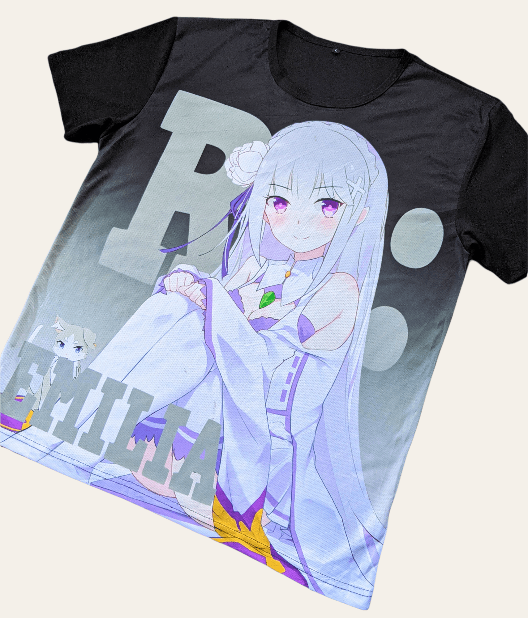 Anime × Japanese Brand × Vintage Cute Anime Girls Re : Zero AOP Overprint T shirt Size US L / EU 52-54 / 3 - 1 Thumbnail