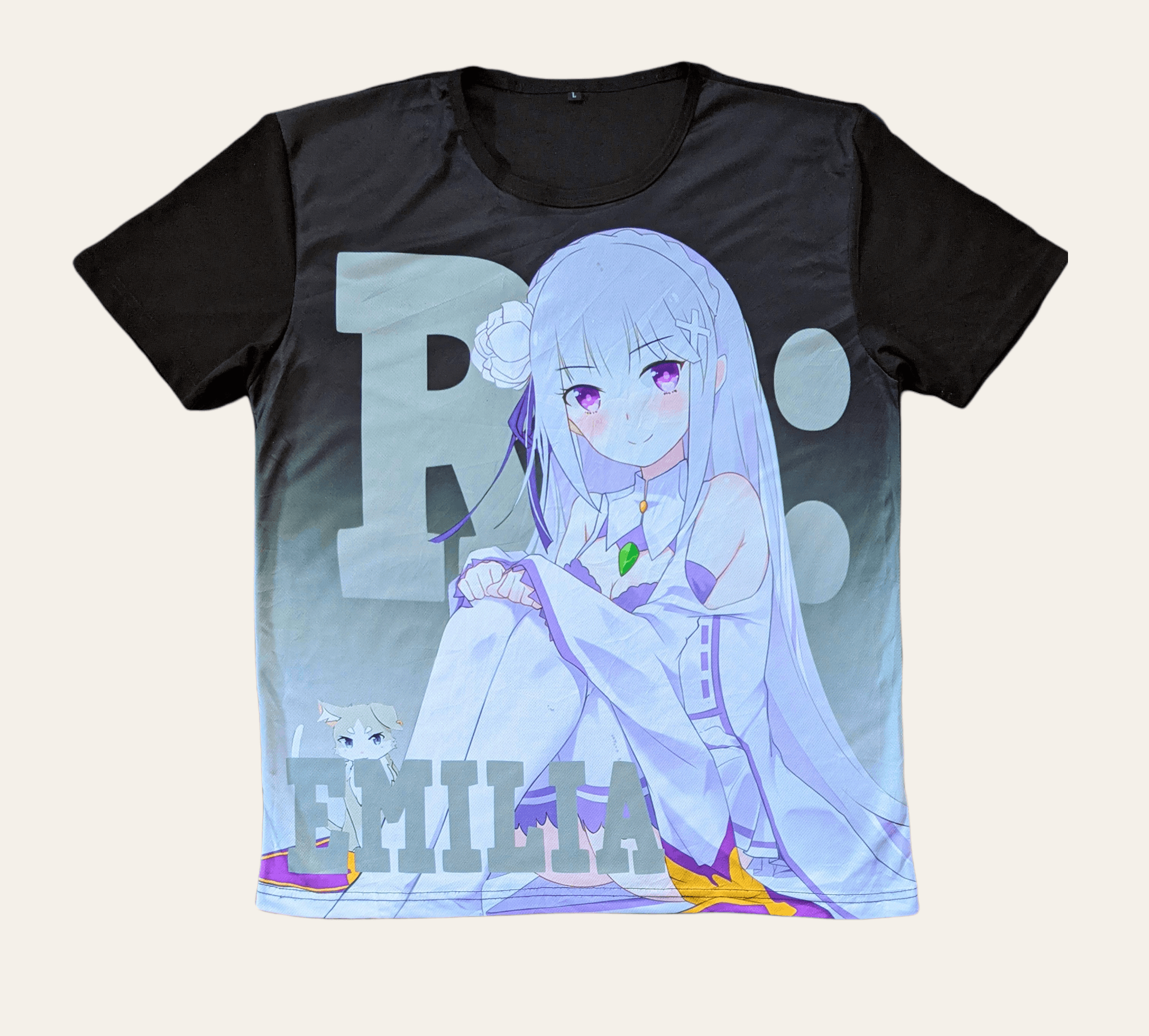 Anime × Japanese Brand × Vintage Cute Anime Girls Re : Zero AOP Overprint T shirt Size US L / EU 52-54 / 3 - 2 Thumbnail