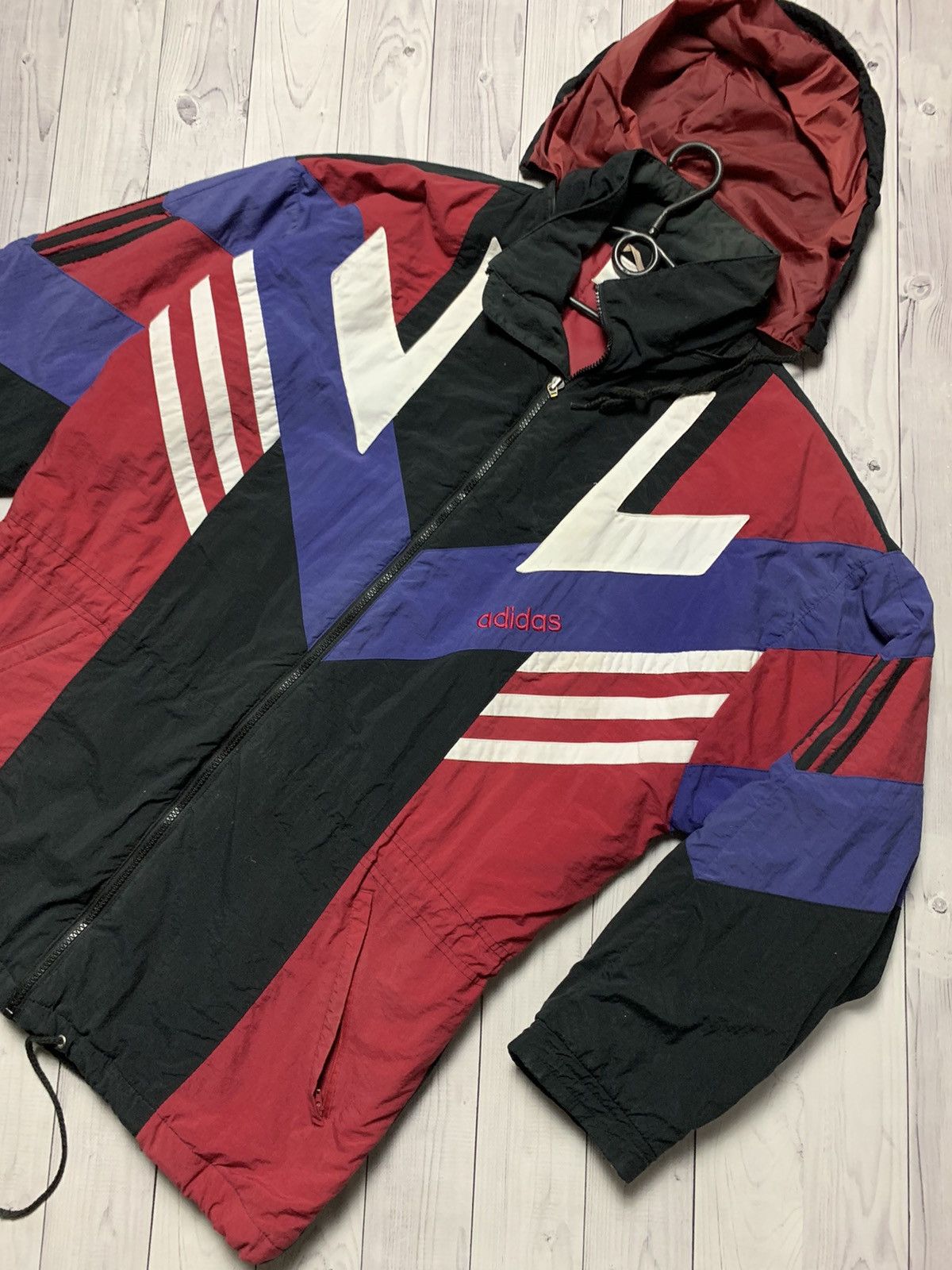 Adidas × Vintage Vintage adidas jacket parka size M striped Size US M / EU 48-50 / 2 - 2 Thumbnail