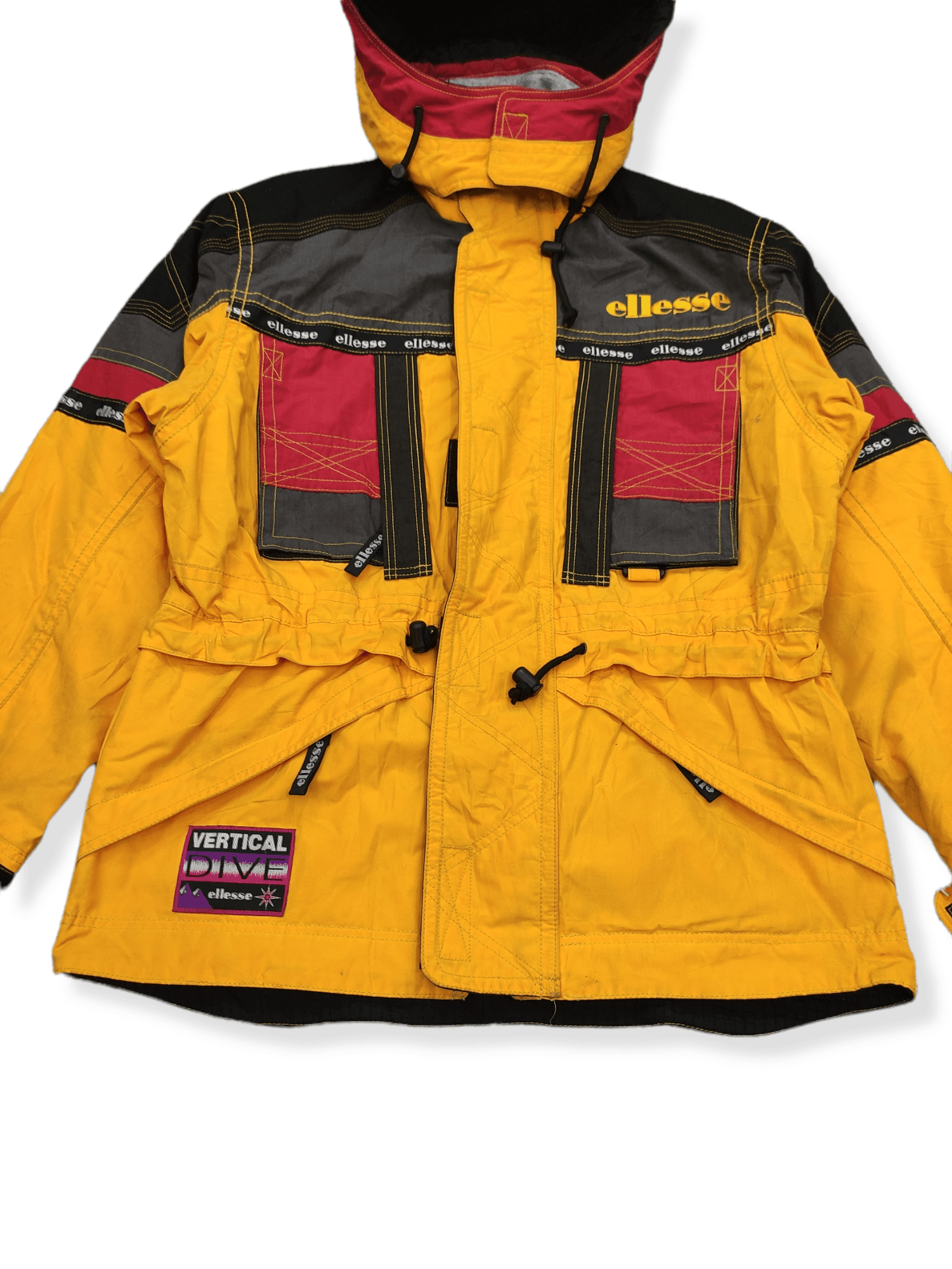 Ellesse Vintage Ellesse Vertical Dive Multicolour Ski Jacket Size US L / EU 52-54 / 3 - 3 Thumbnail