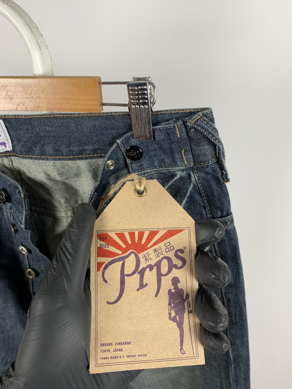 Japanese Brand NWT Prps Distressed Painted Japanese Denim Jeans Pants Size US 33 - 18 Thumbnail