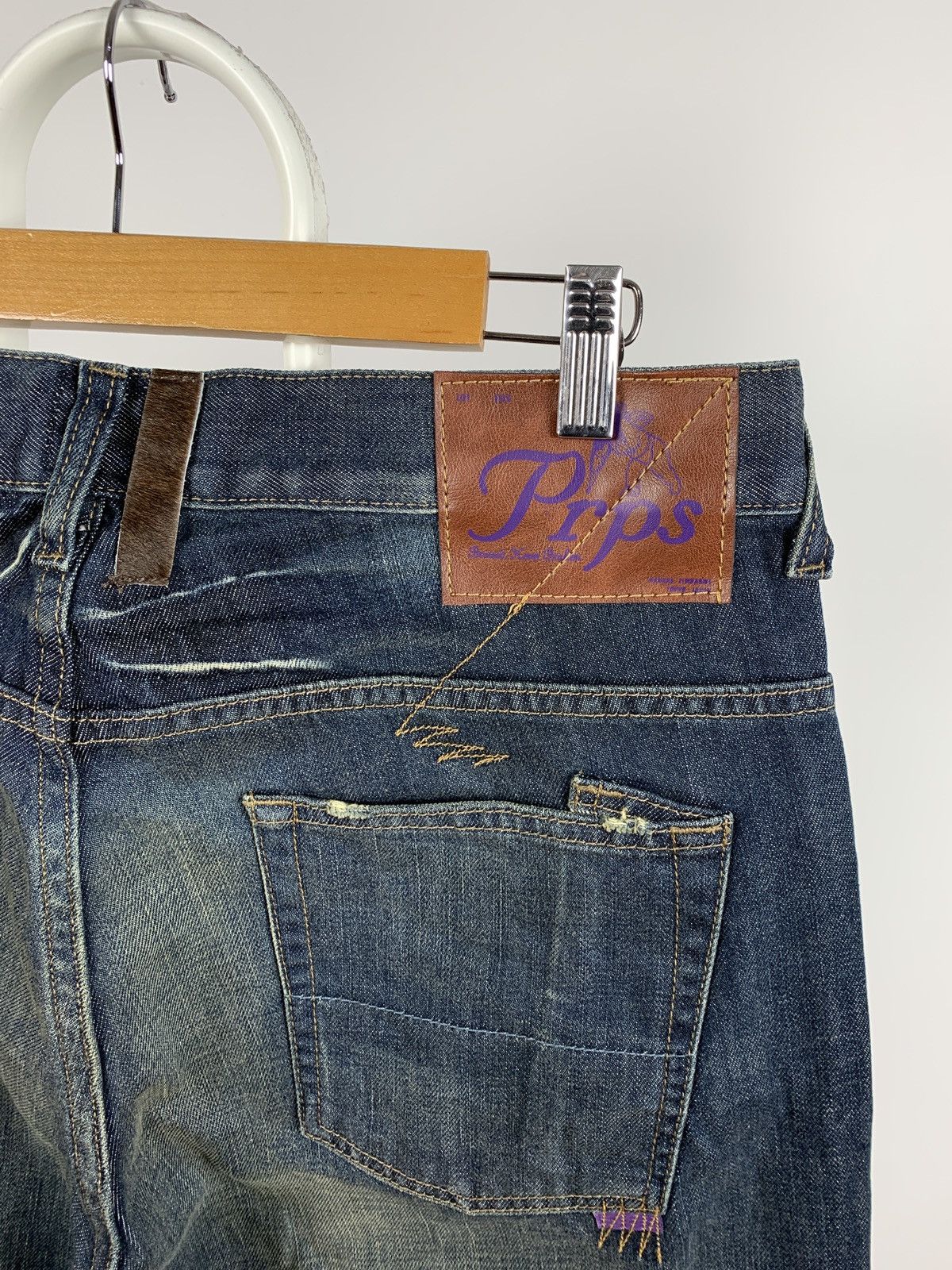 Japanese Brand NWT Prps Distressed Painted Japanese Denim Jeans Pants Size US 33 - 14 Thumbnail