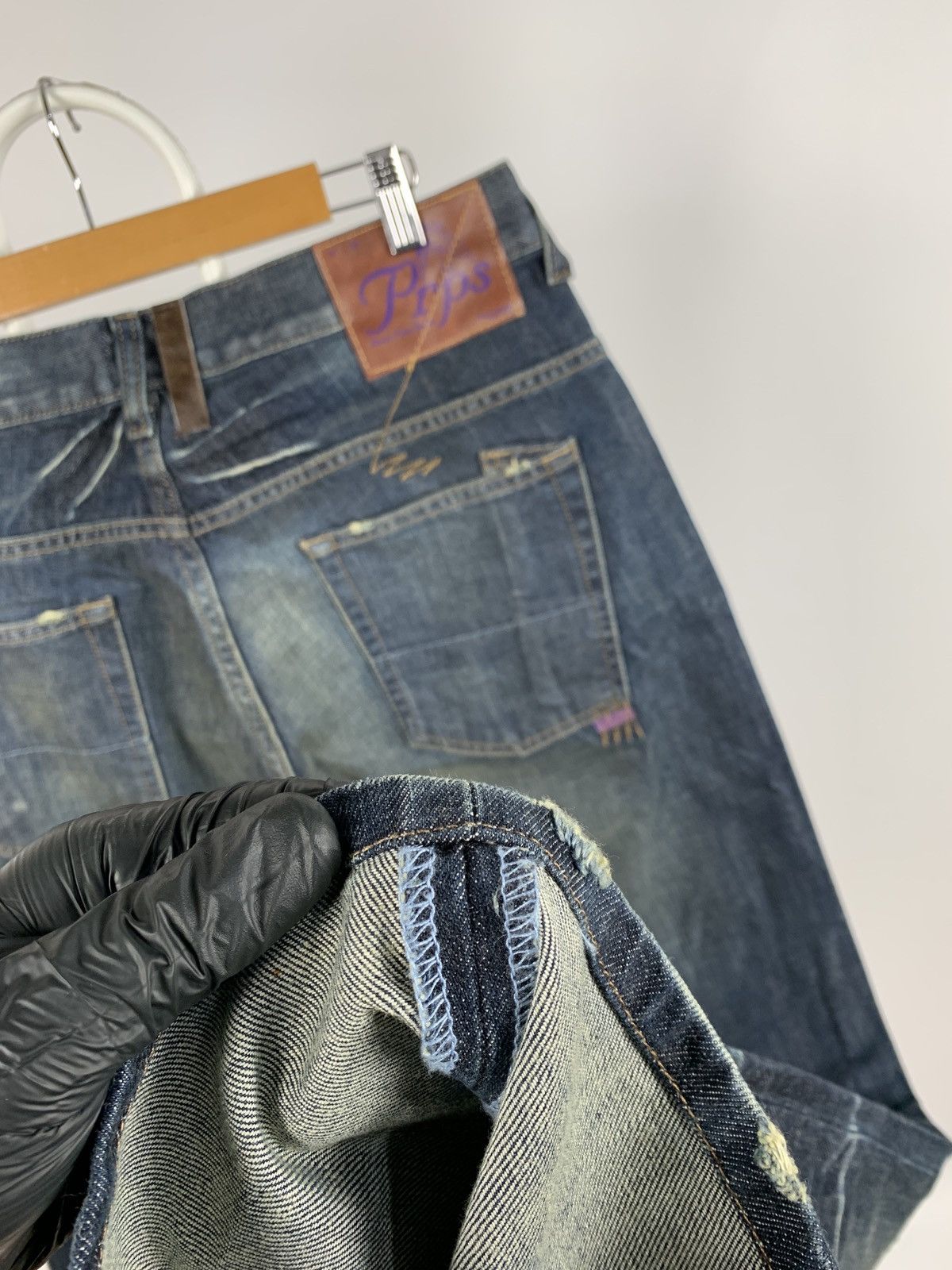 Japanese Brand NWT Prps Distressed Painted Japanese Denim Jeans Pants Size US 33 - 20 Thumbnail