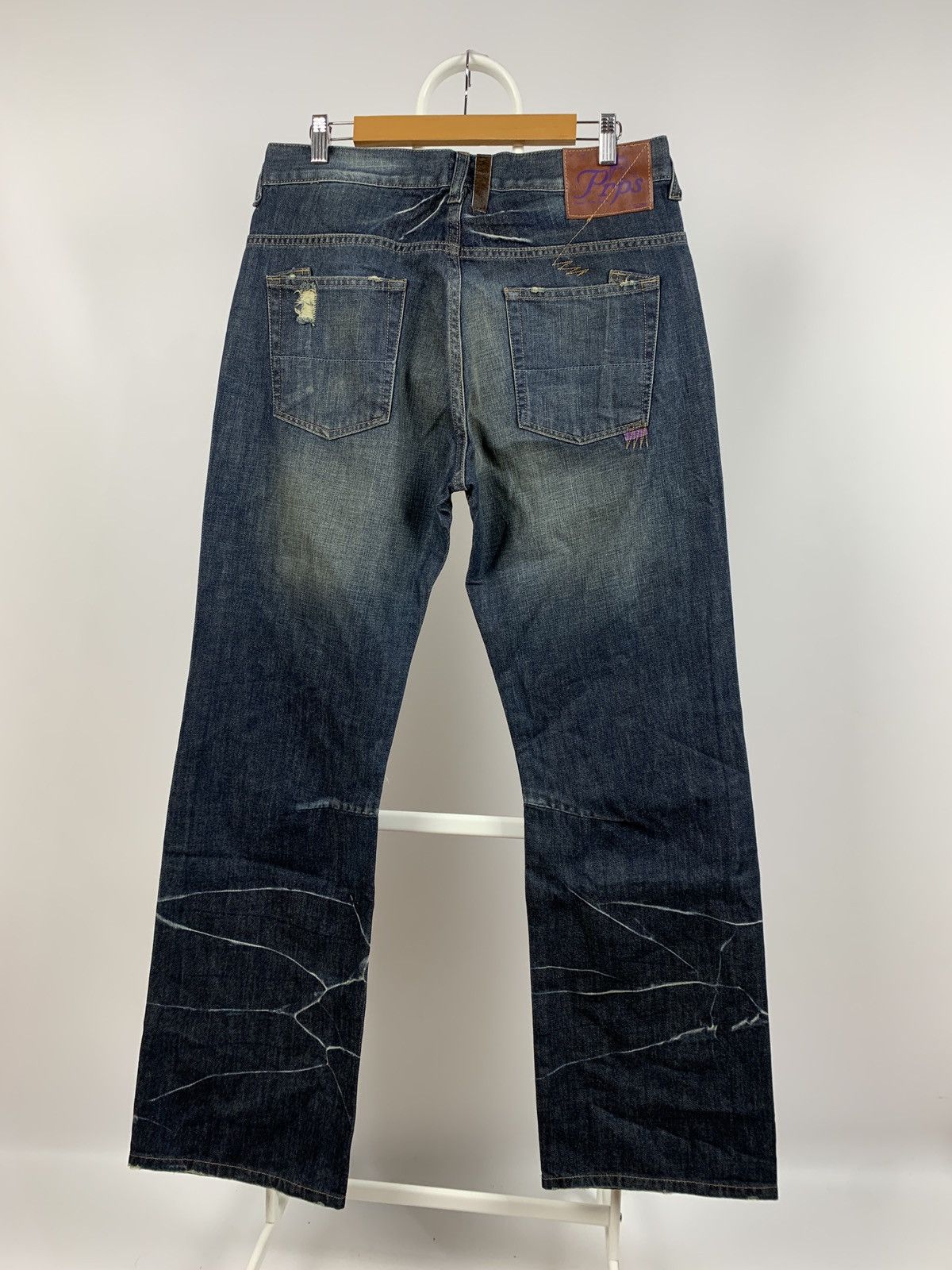 Japanese Brand NWT Prps Distressed Painted Japanese Denim Jeans Pants Size US 33 - 2 Thumbnail