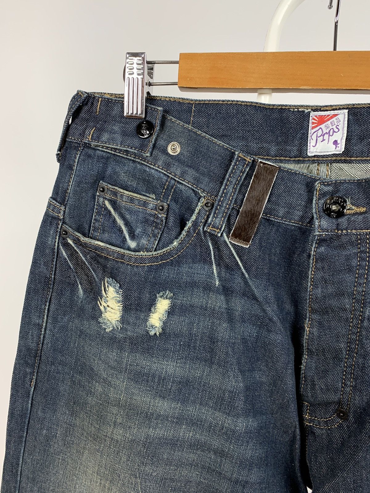 Japanese Brand NWT Prps Distressed Painted Japanese Denim Jeans Pants Size US 33 - 10 Thumbnail