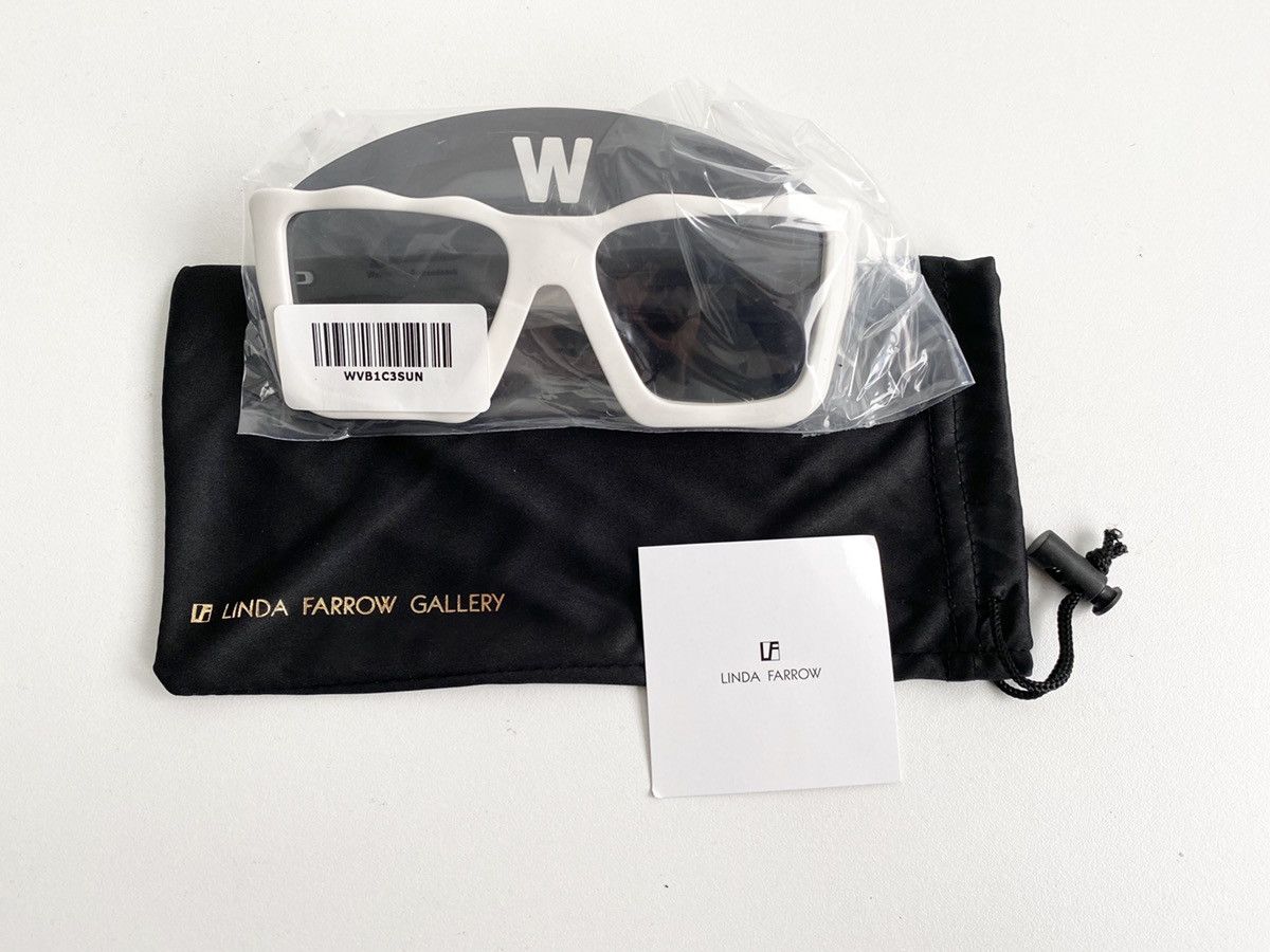 Linda Farrow × Walter Van Beirendonck Square White and Dark Grey Lenses Size ONE SIZE - 6 Thumbnail