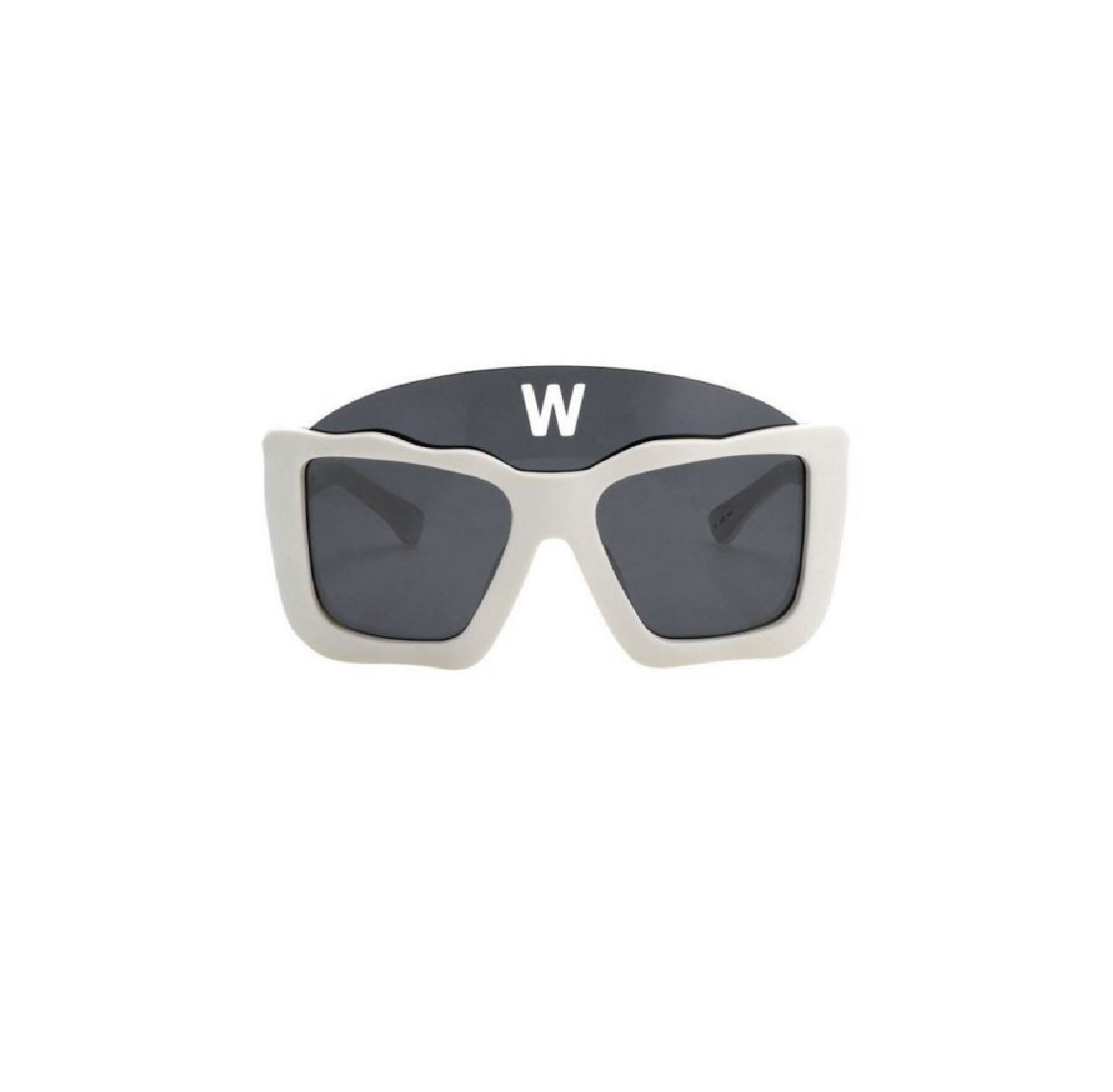 Linda Farrow × Walter Van Beirendonck Square White and Dark Grey Lenses Size ONE SIZE - 1 Thumbnail