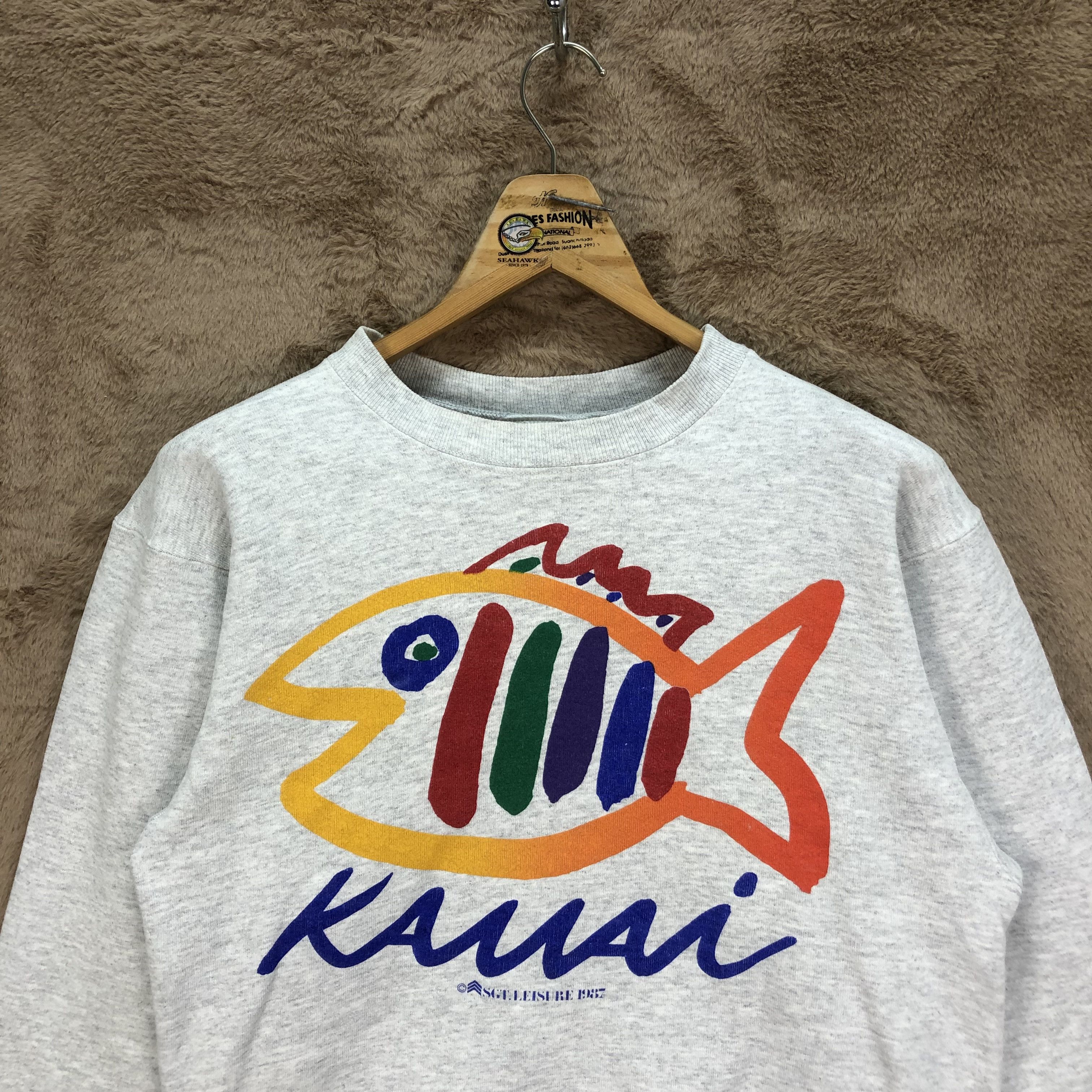 Vintage VINTAGE 87' KAUAI LOGO SGT. LEISURE SWEATSHIRTS #5144-176 Size US S / EU 44-46 / 1 - 2 Thumbnail