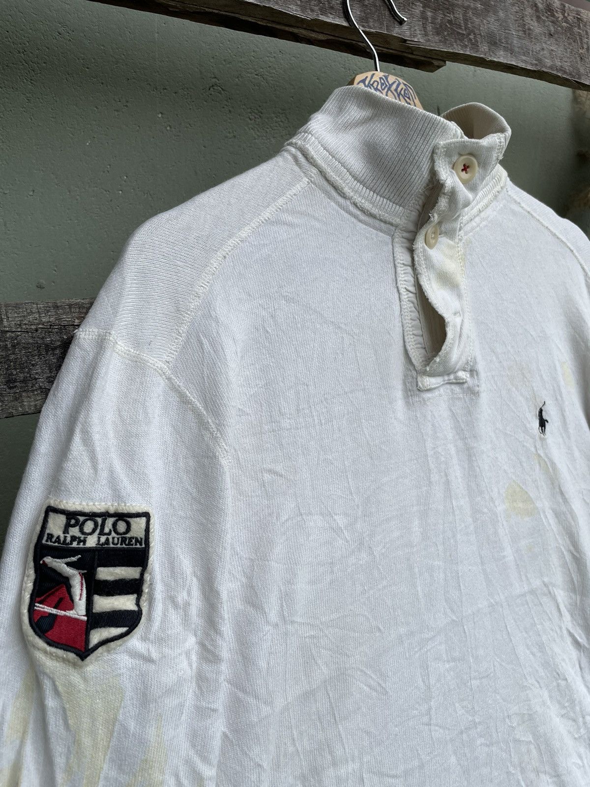 Vintage Polo Ralph Lauren Block Logo Half Button