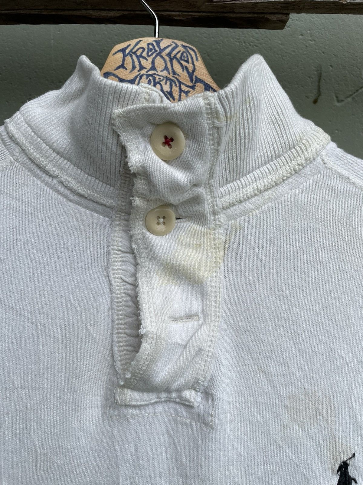 Polo Ralph Lauren × Vintage Vintage Polo Ralph Lauren Block Logo Half Button Size US M / EU 48-50 / 2 - 5 Thumbnail