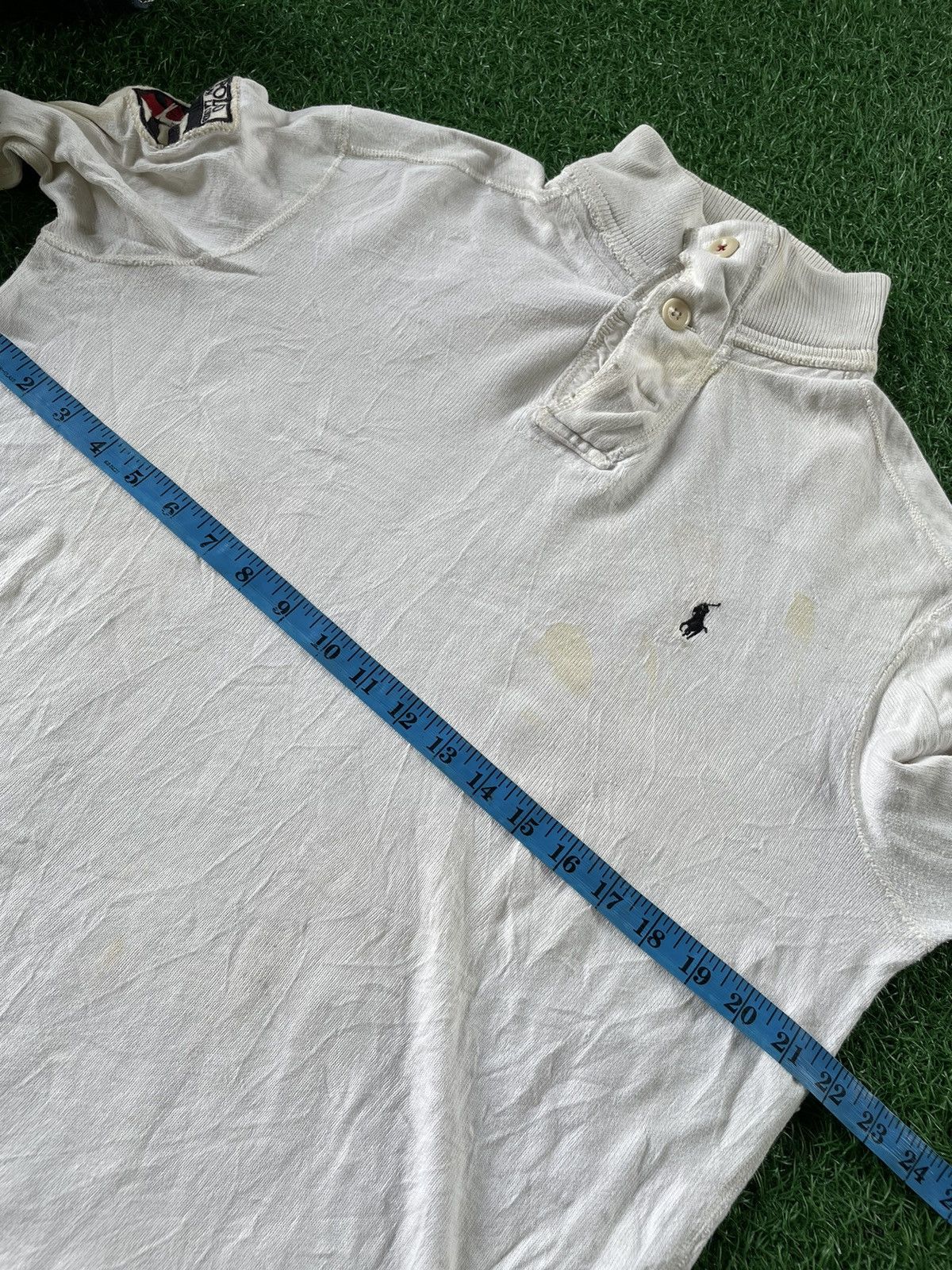 Polo Ralph Lauren × Vintage Vintage Polo Ralph Lauren Block Logo Half Button Size US M / EU 48-50 / 2 - 10 Thumbnail