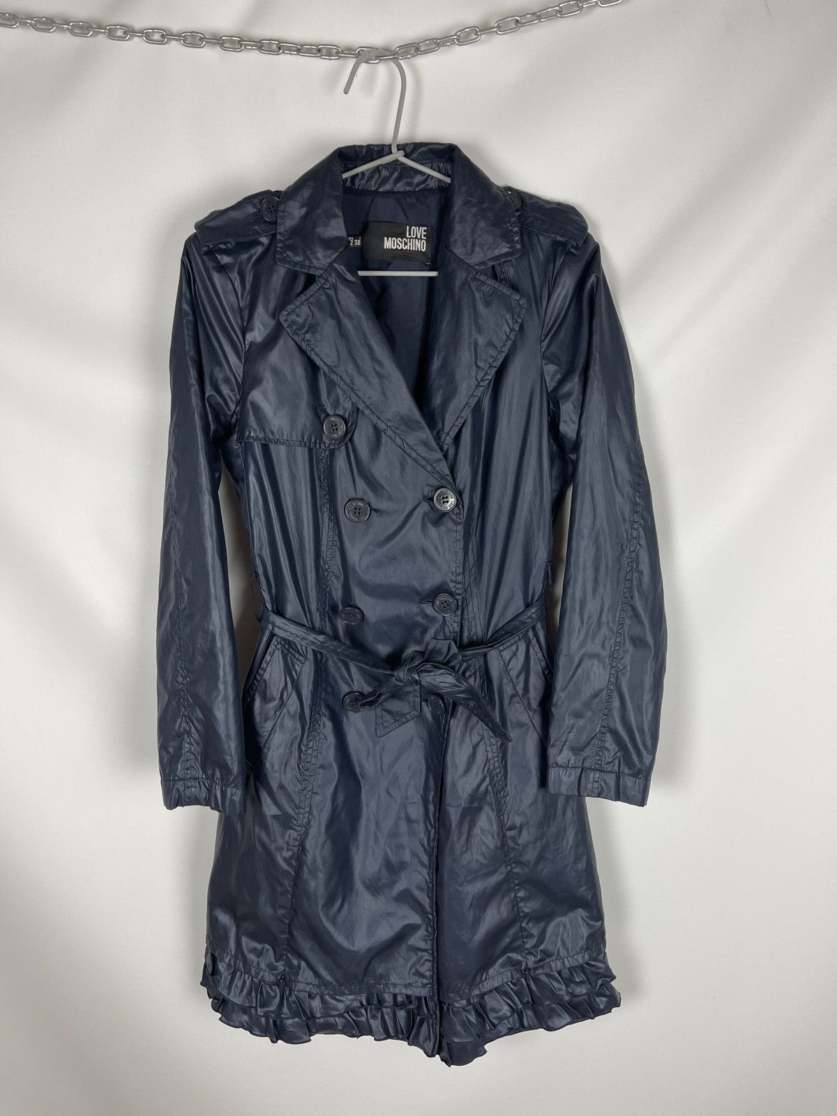 Moschino Love Moschino nylon long trench coat belted Size XS / US 0-2 / IT 36-38 - 1 Thumbnail