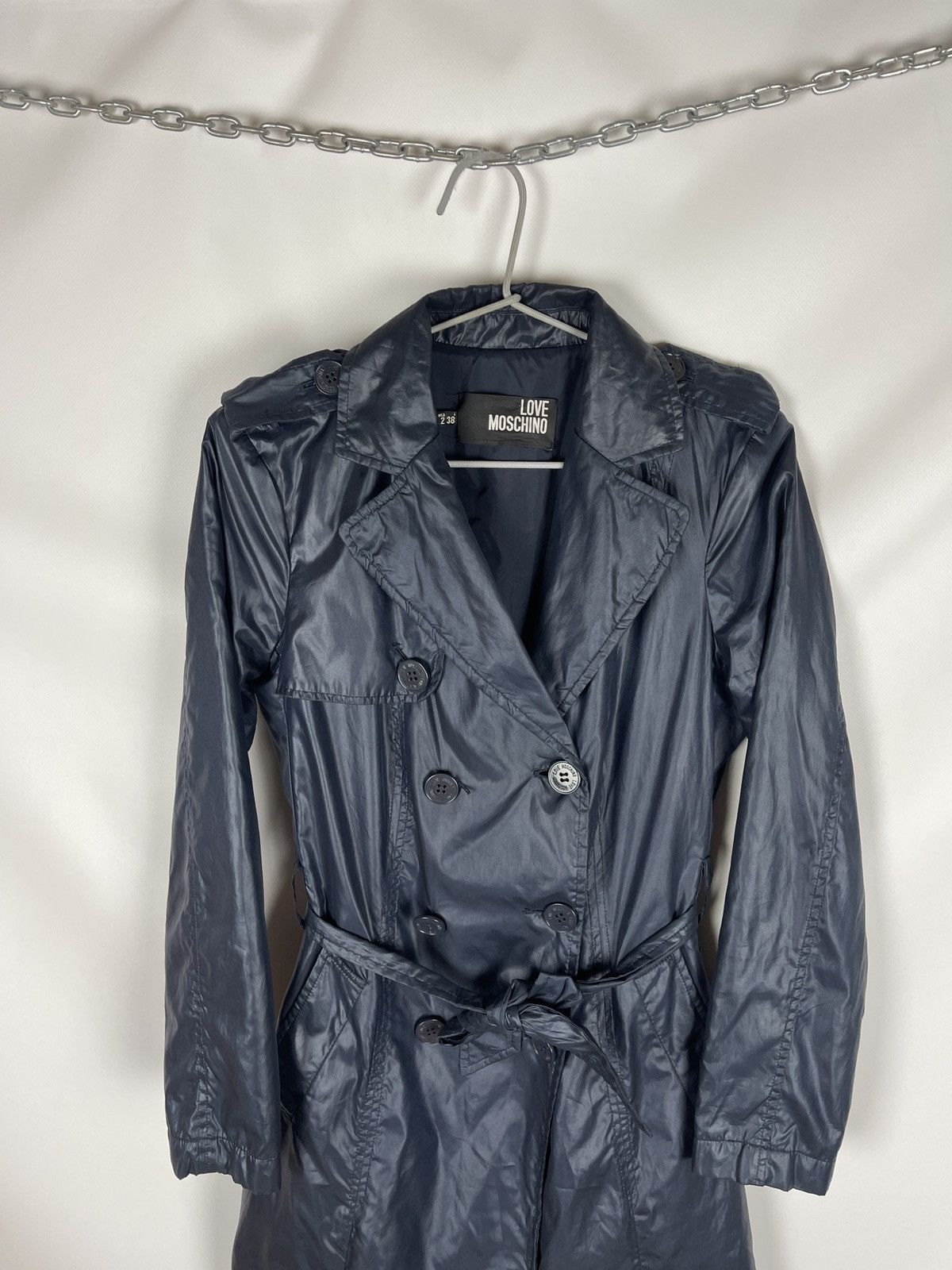 Moschino Love Moschino nylon long trench coat belted Size XS / US 0-2 / IT 36-38 - 3 Thumbnail