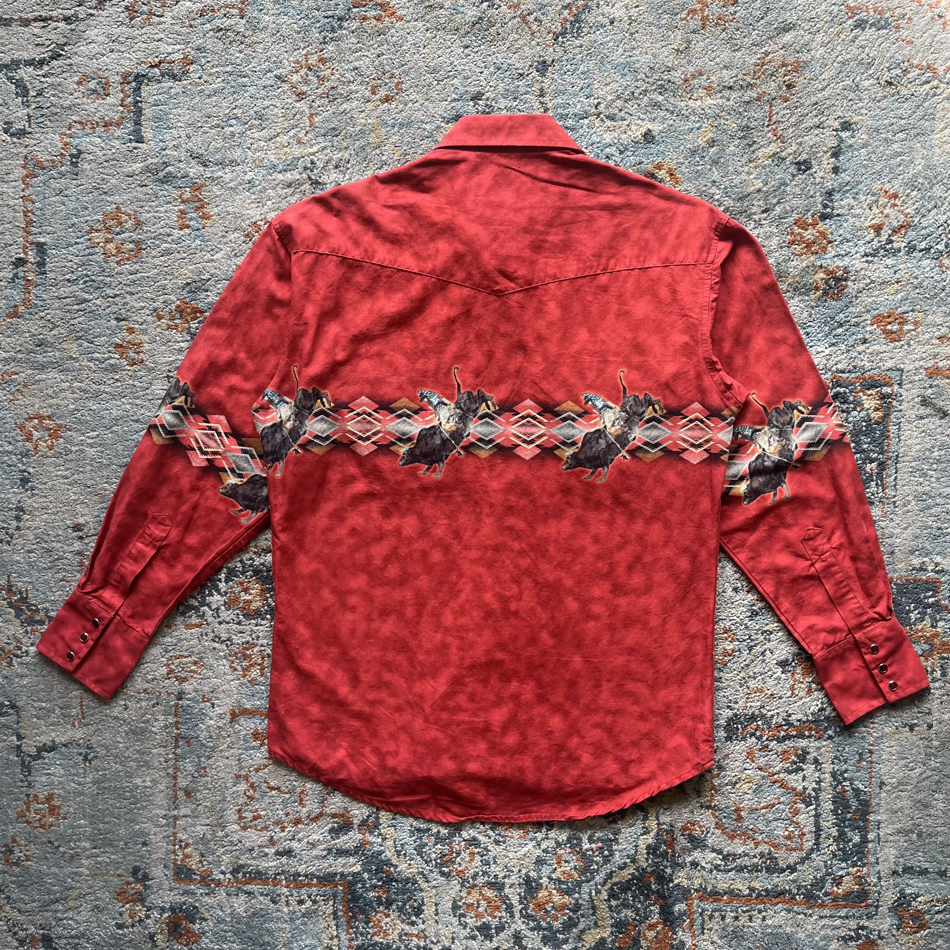 Vintage × Wrangler 90's Rodeo Snap Button-Up Size US M / EU 48-50 / 2 - 2 Thumbnail