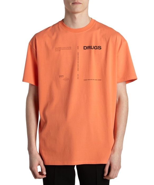 Raf Simons FW18 DRUGS TEE ORANGE | Grailed