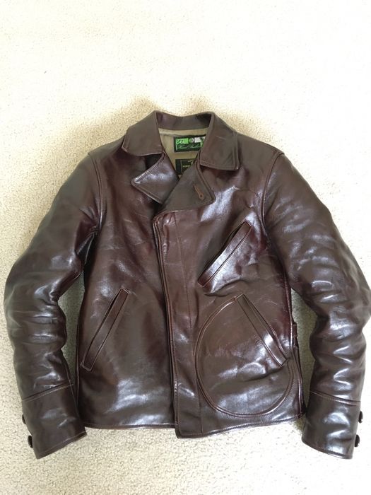 Himel Brothers Himel Bros Leather Jacket in Dark Brown Oil Waxed Shinki ...