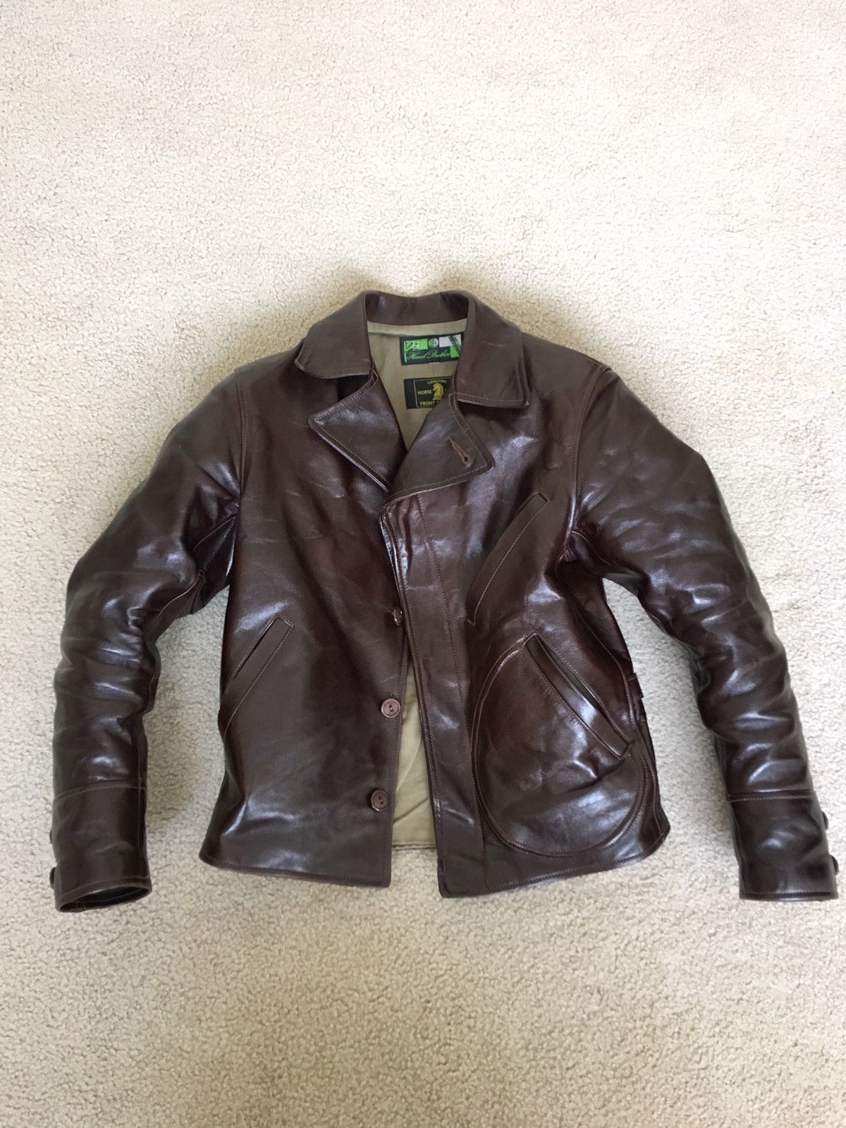 Himel Brothers Himel Bros Leather Jacket in Dark Brown Oil Waxed Shinki ...