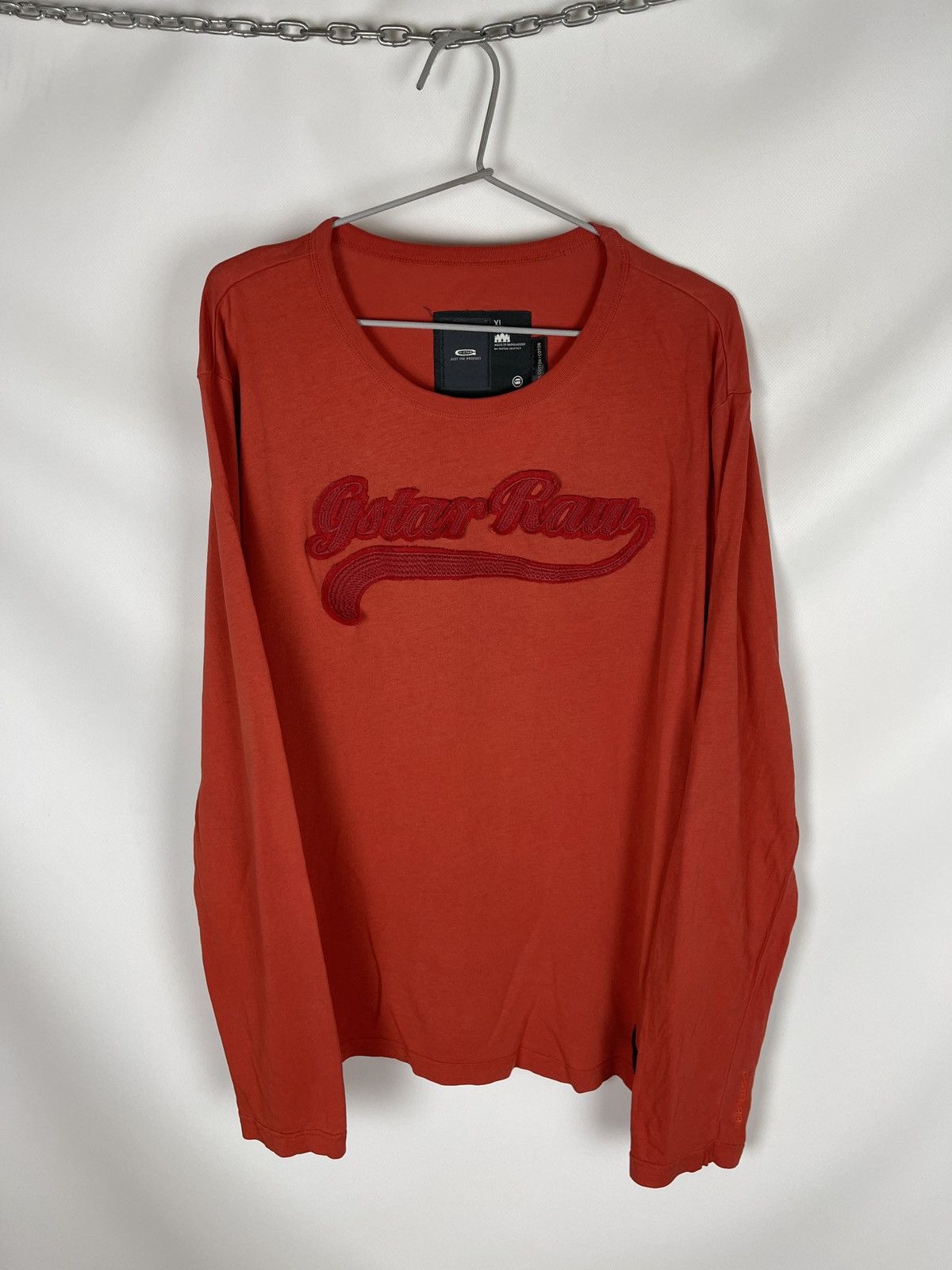 G-Star G-Star Raw Grand vintage red big logo long sleeve tee shirt Size US XL / EU 56 / 4 - 5 Thumbnail