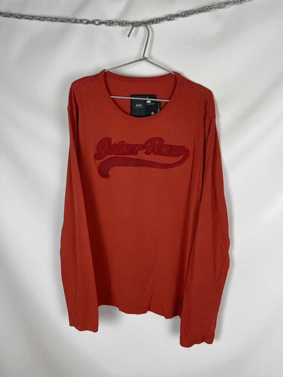G-Star G-Star Raw Grand vintage red big logo long sleeve tee shirt Size US XL / EU 56 / 4 - 1 Thumbnail